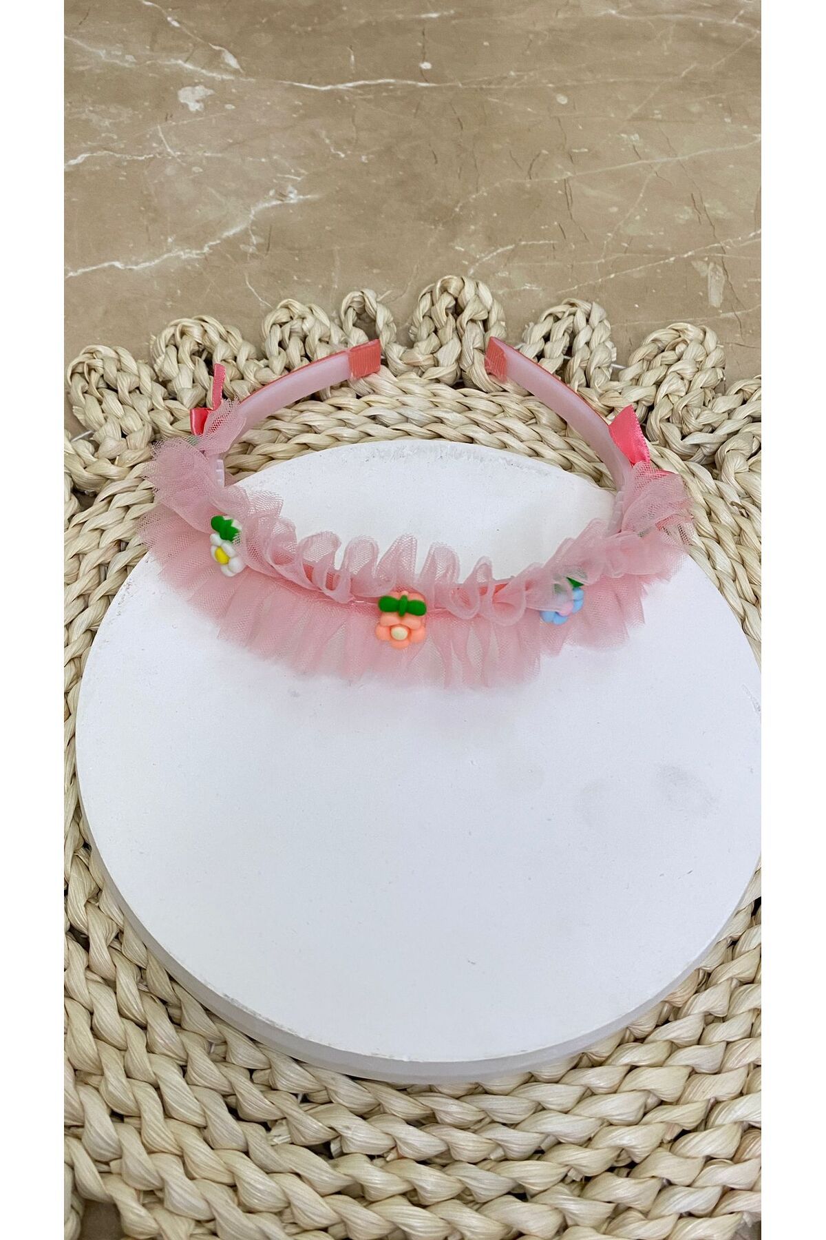 İNCİ AKSESUAR-Cute Flower Detailed Children's Crown for Girls 2