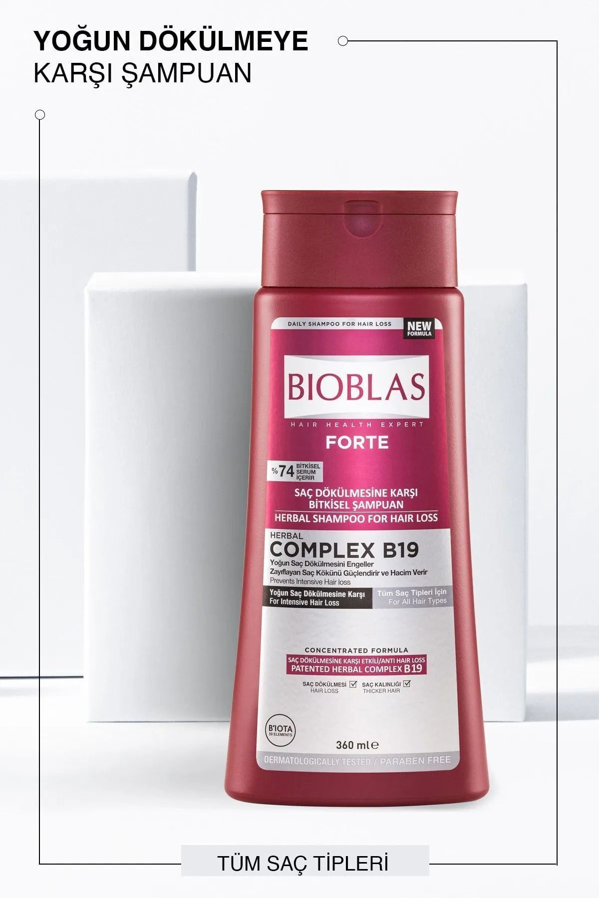 Bioblas-Forte bylinný šampón proti hustému vypadávaniu vlasov 360 ml 2 kusy 4