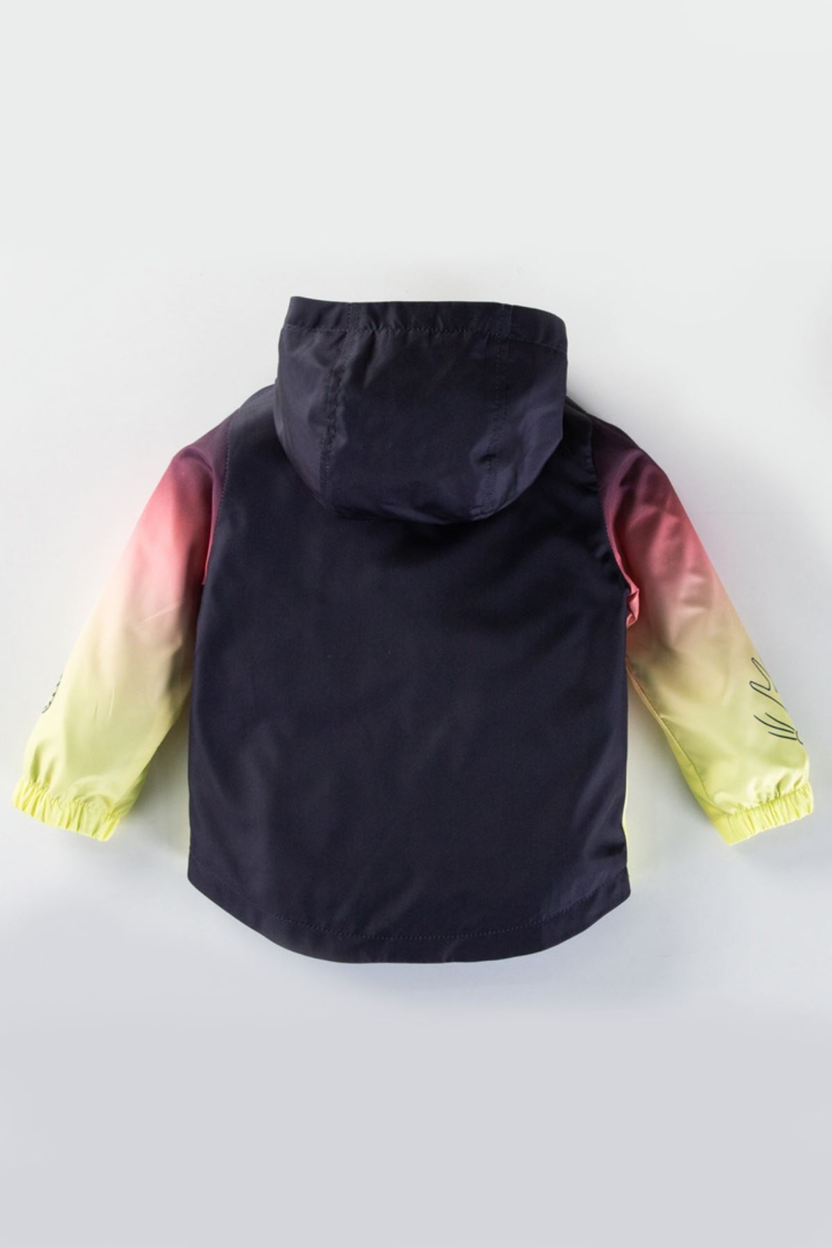 MDM Dinazor Figürlü Kapşonlu Fermuarlı Pamuklu Astarlı Cepli Kız Erkek Bebek Yağmurluk Mont Tulum Çocuk fotoğrafı 2 (önizleme)