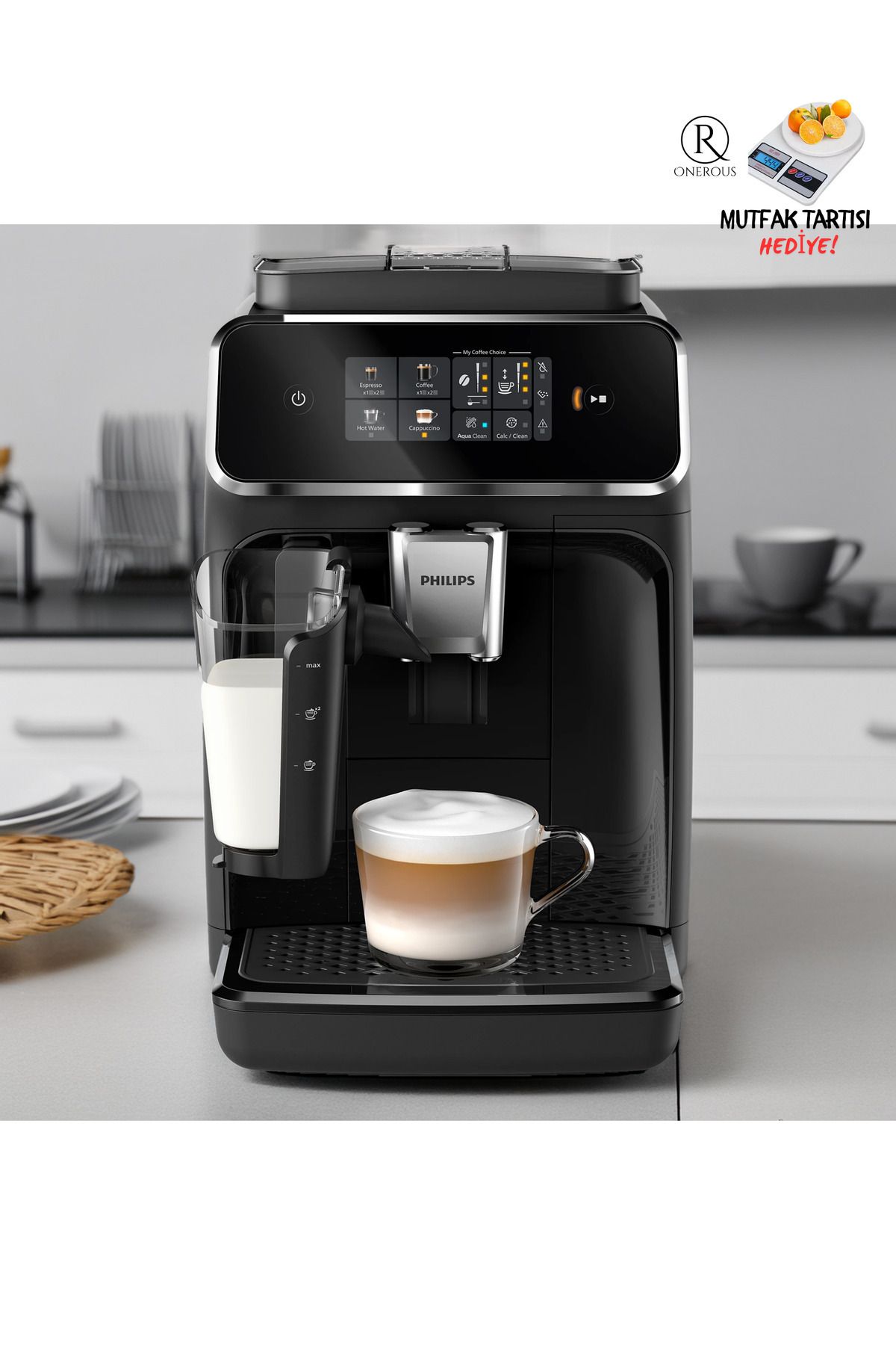 Philips Lattego Premium Tam Otomatik Espresso Makinesi, 4 Çeşit İçecek,  SilentBrew Teknolojisi