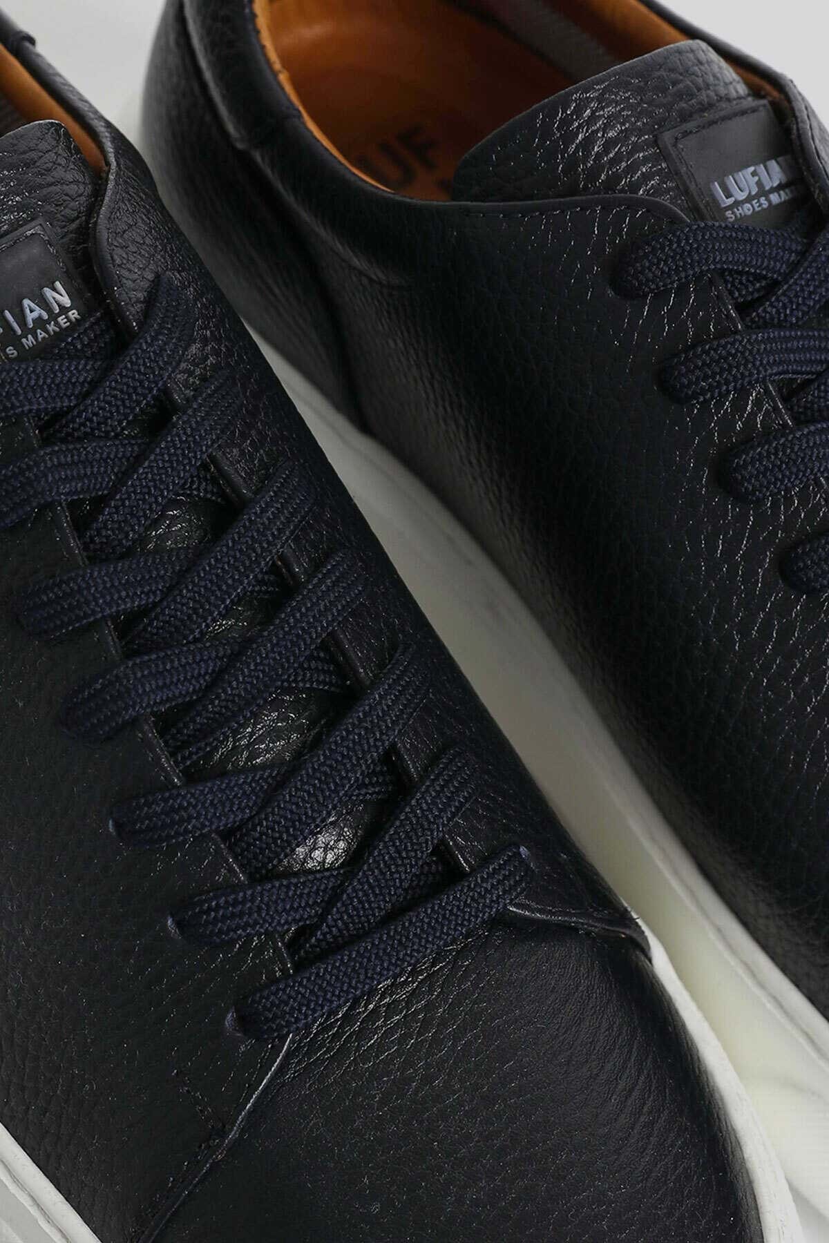 111230187 Tommy Casual Deri Erkek Sneaker Ayakkabı LACİVERT — سرمه‌ای VSK-AST08274 — تصویر 3 از 8