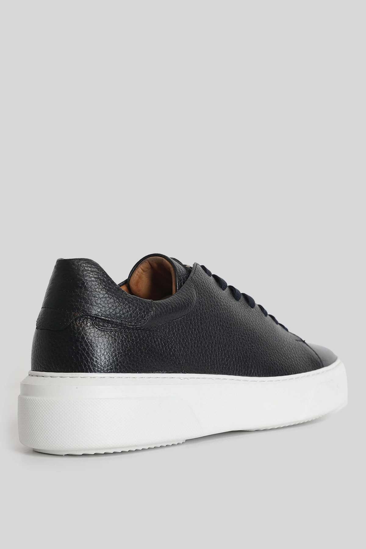 111230187 Tommy Casual Deri Erkek Sneaker Ayakkabı LACİVERT — سرمه‌ای VSK-AST08274 — تصویر 5 از 8