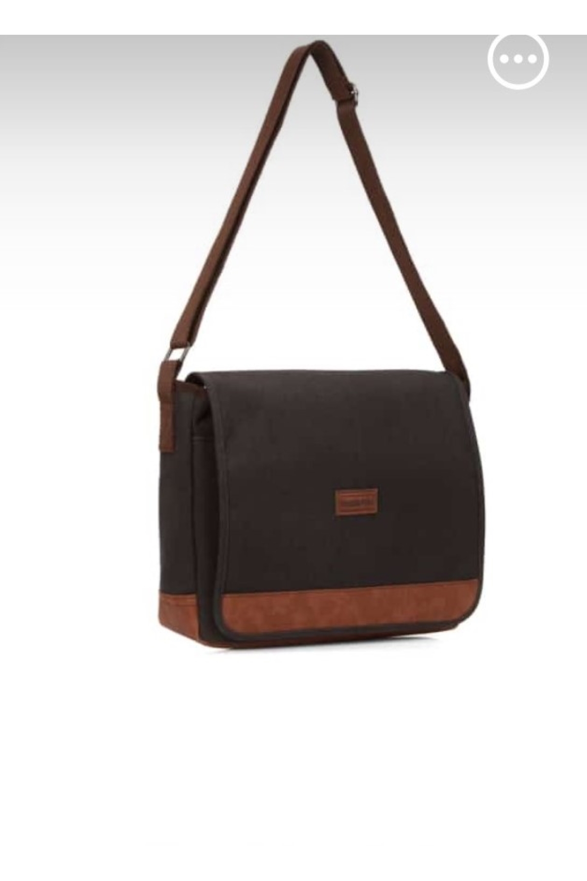 Newish Polo Kanvas (pamuk) Kumaş Postacı Erkek Çantası-Yan Model görsel 3