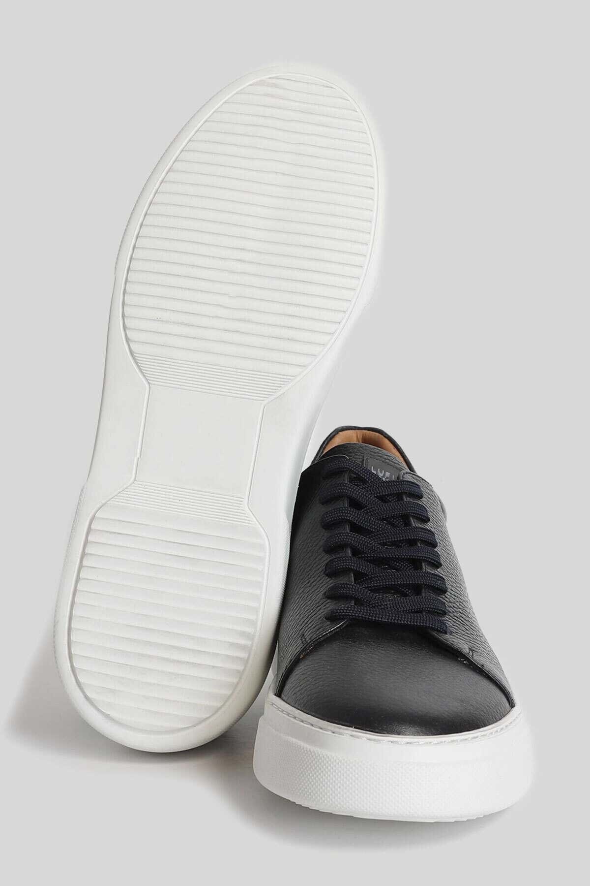 111230187 Tommy Casual Deri Erkek Sneaker Ayakkabı LACİVERT — سرمه‌ای VSK-AST08274 — تصویر 7 از 8