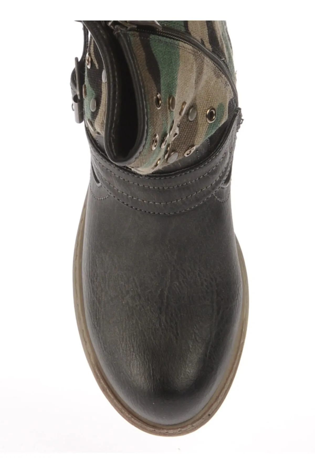 T-Box-Black Women's Boots - Military Patterned 4