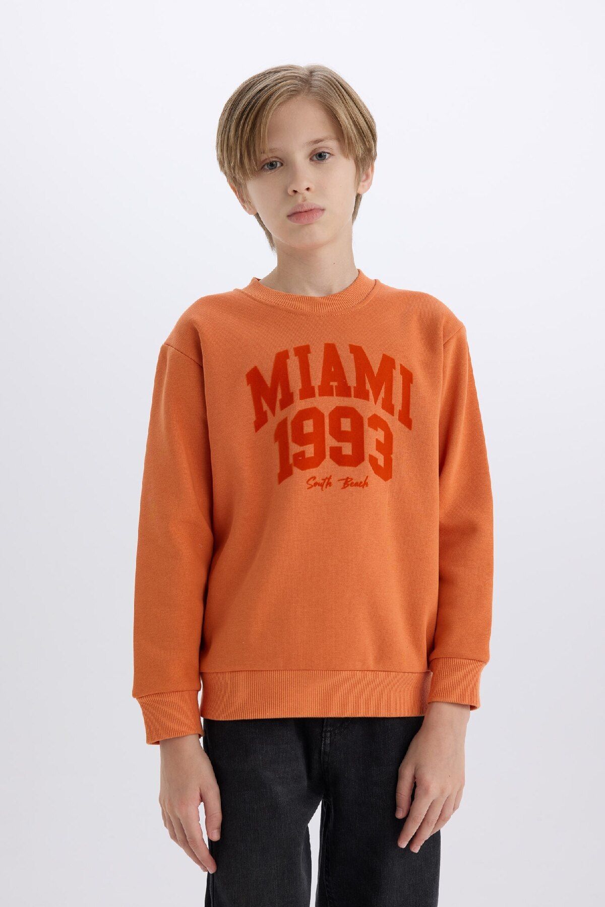 DeFacto-Boy's Crew Neck Thick Sweatshirt - D4350A8Ns 1