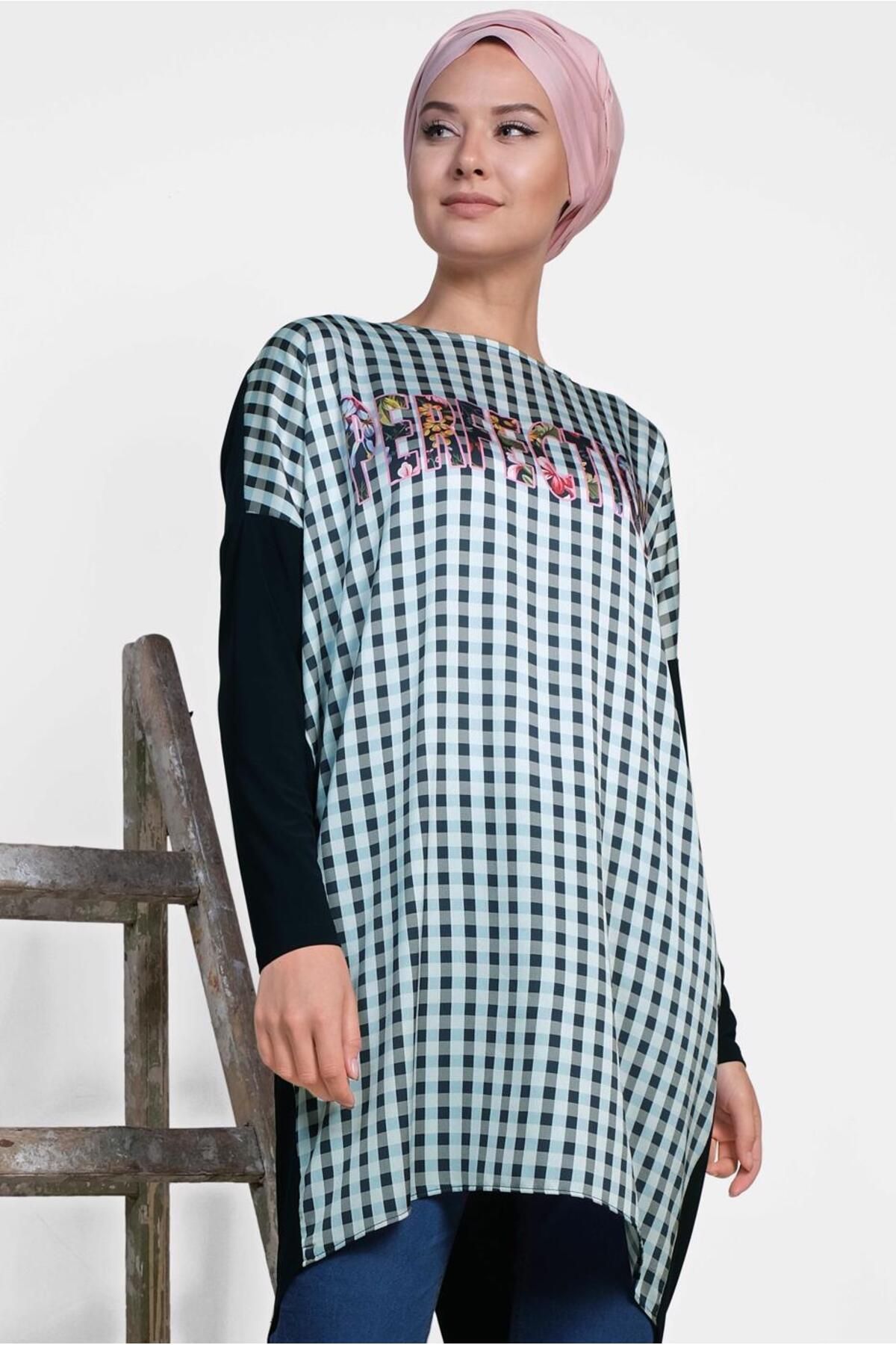 Text Printed TUNIC CHECED 4059 Alvina