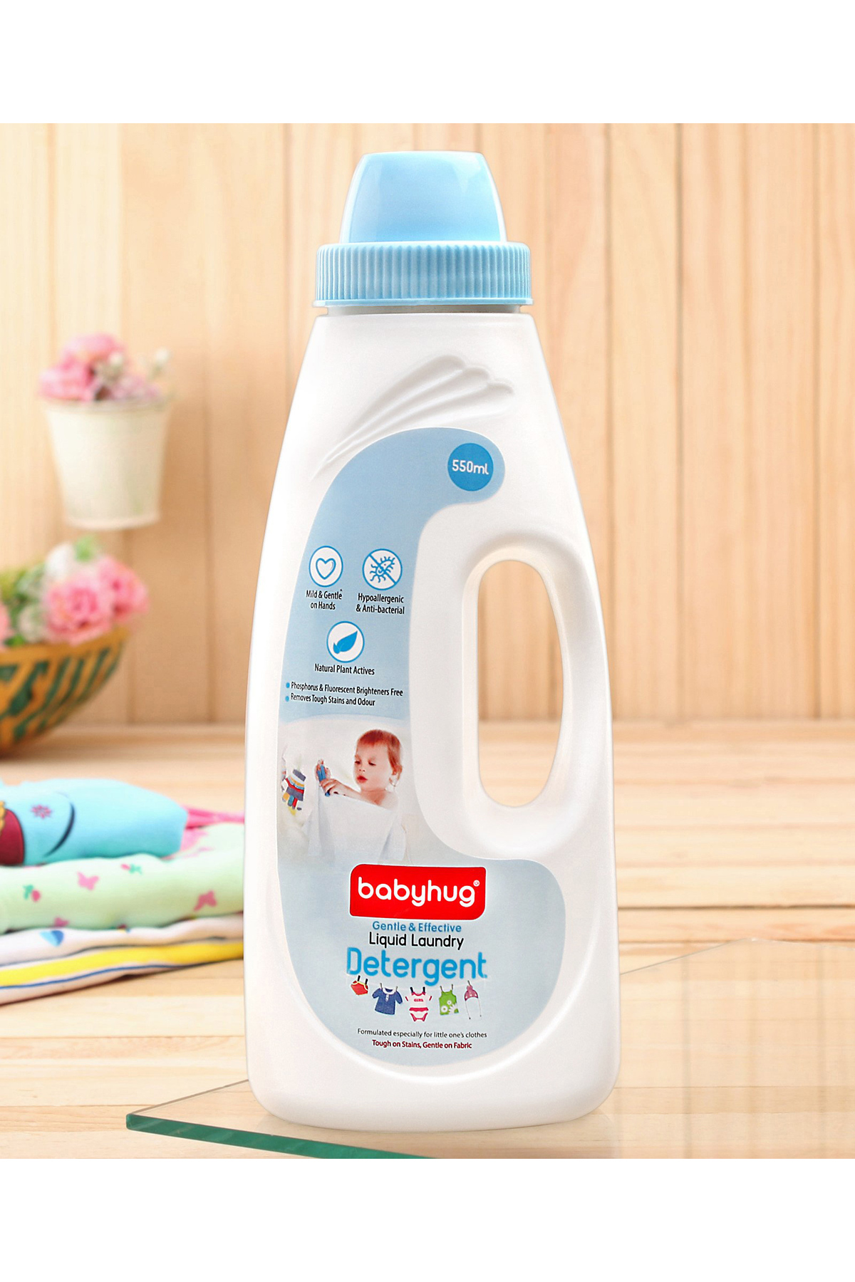 Babyhug منظف ​​غسيل، سائل مضاد للبكتيريا ، نباتي، مضاد للحساسية لملابس الأطفا...