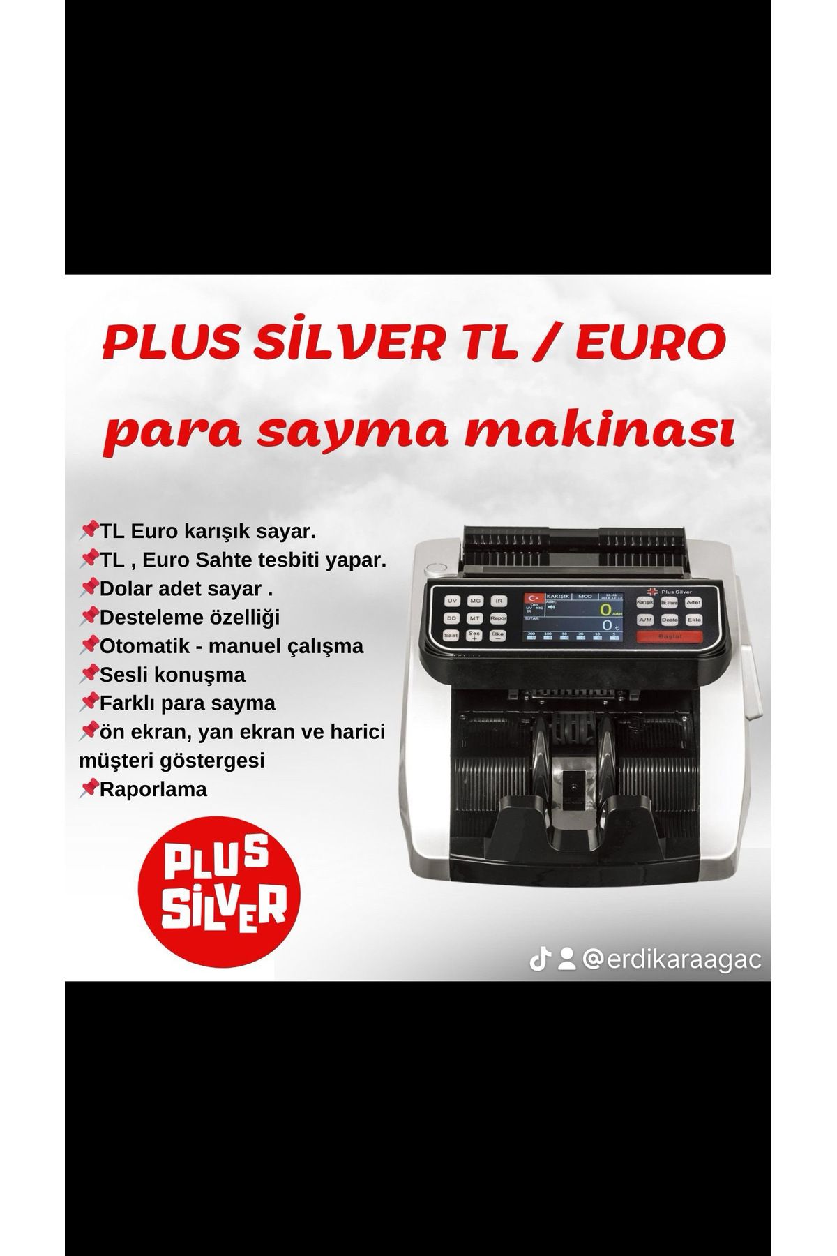 Store Plus silver para sayma makinesi