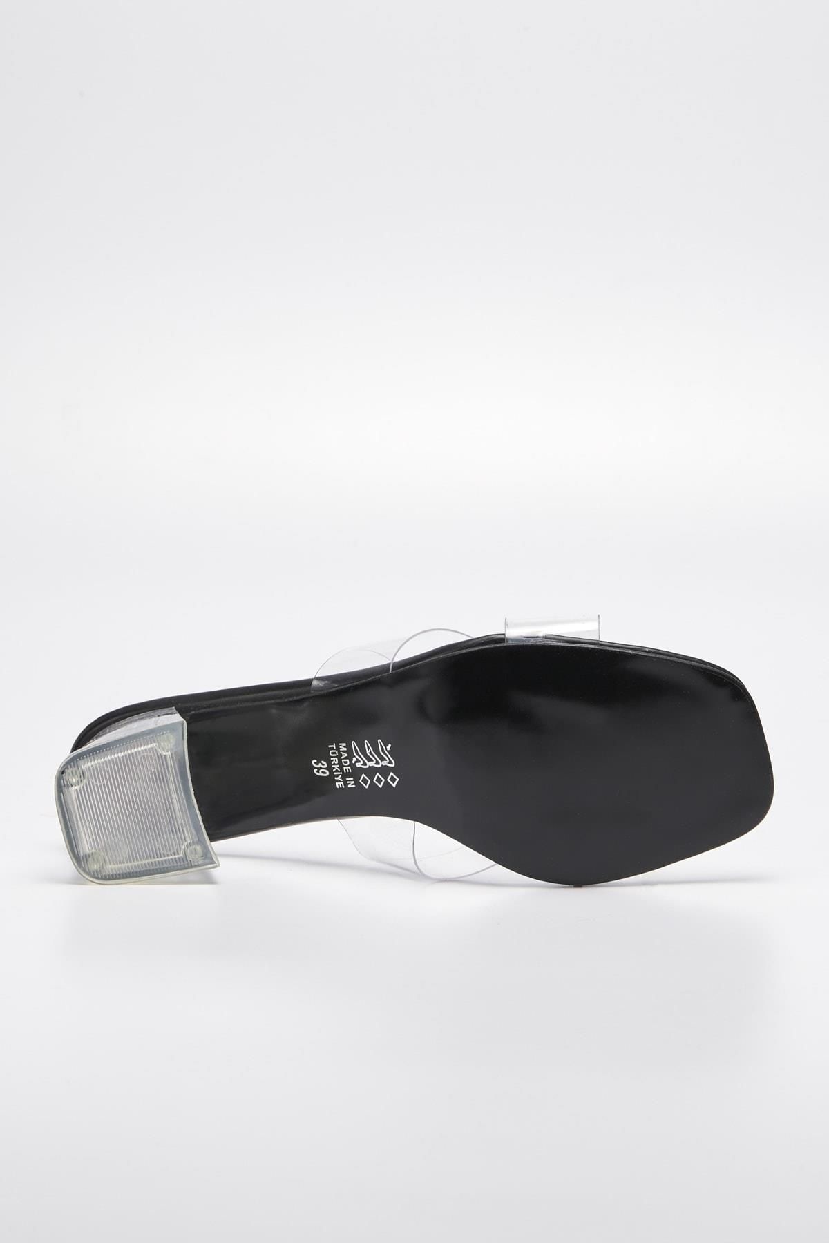 Beyond-Papuci cu toc cu bretele transparente Amatis negri pentru femei 6 cm BYNDBAE01 8
