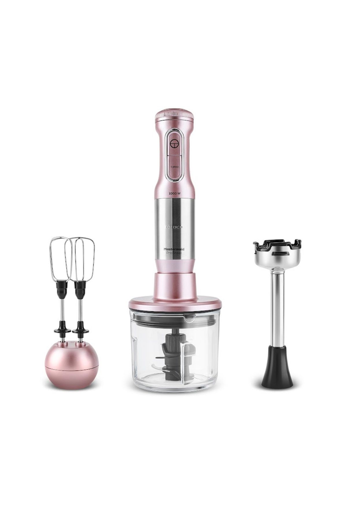 Karaca-Prosteel 1000W Blender Set with Glass Bowl and Rosegold 10