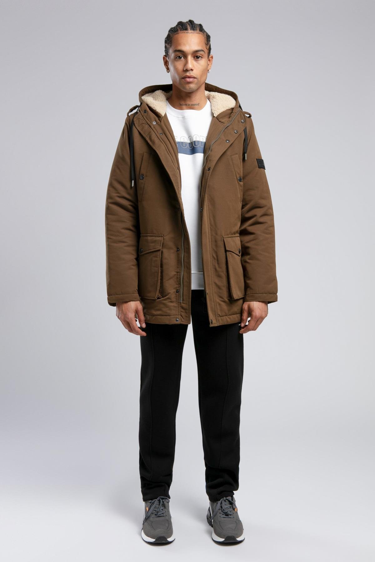 کاپشن مردانه هودی | لی کوپر Lee Cooper 5003185689 TR - تصویر 4