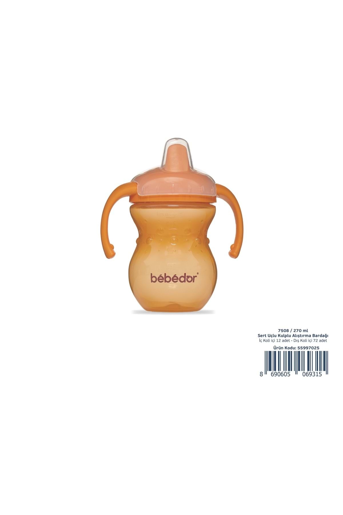 Bebedor Sert Uçlu Kulplu Alıştırma Bardağı 270ML (Kod:7508) fotoğrafı 2 (önizleme)