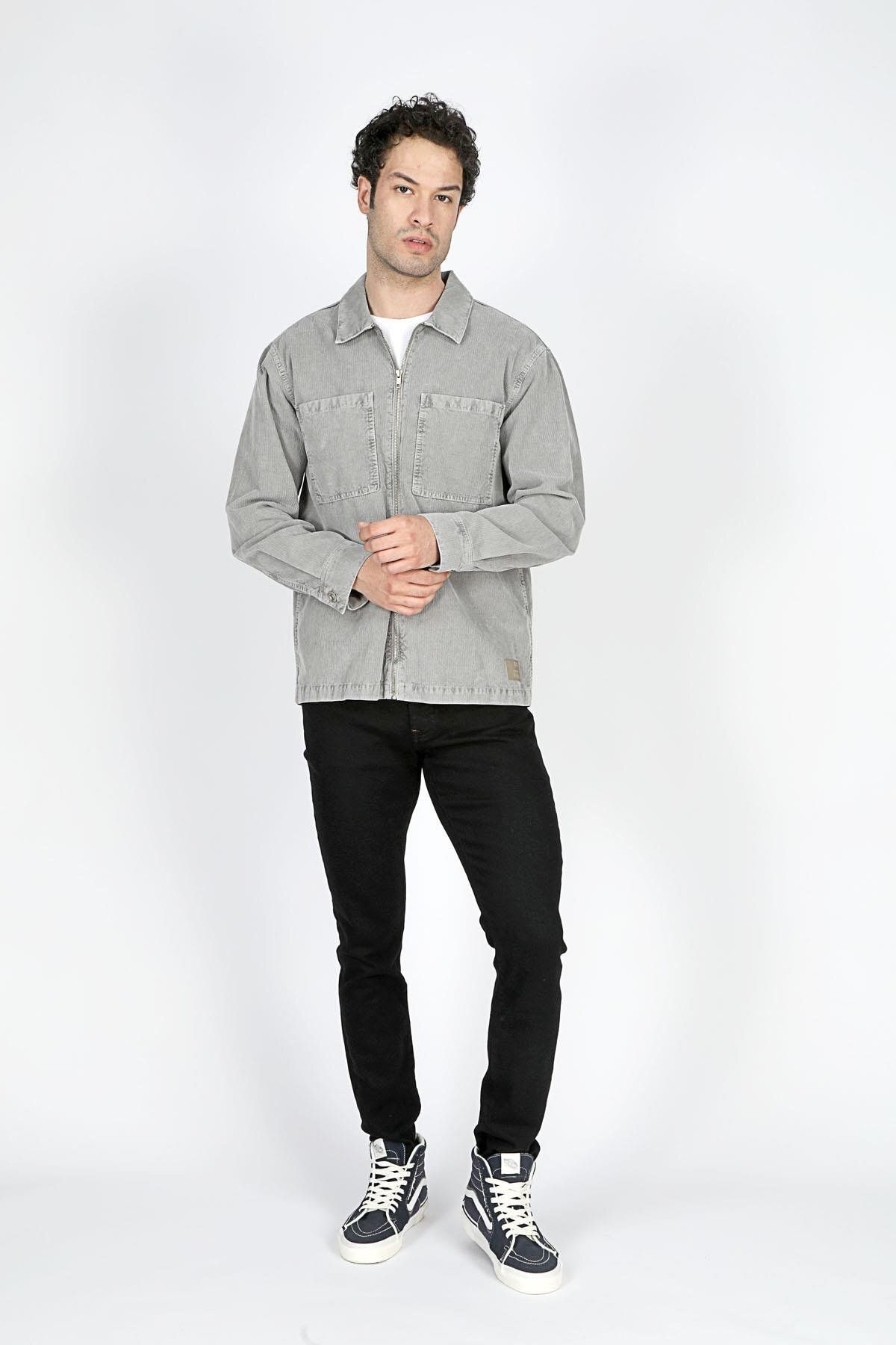 کت بافت مردانه آندر خاکستری Lee Cooper