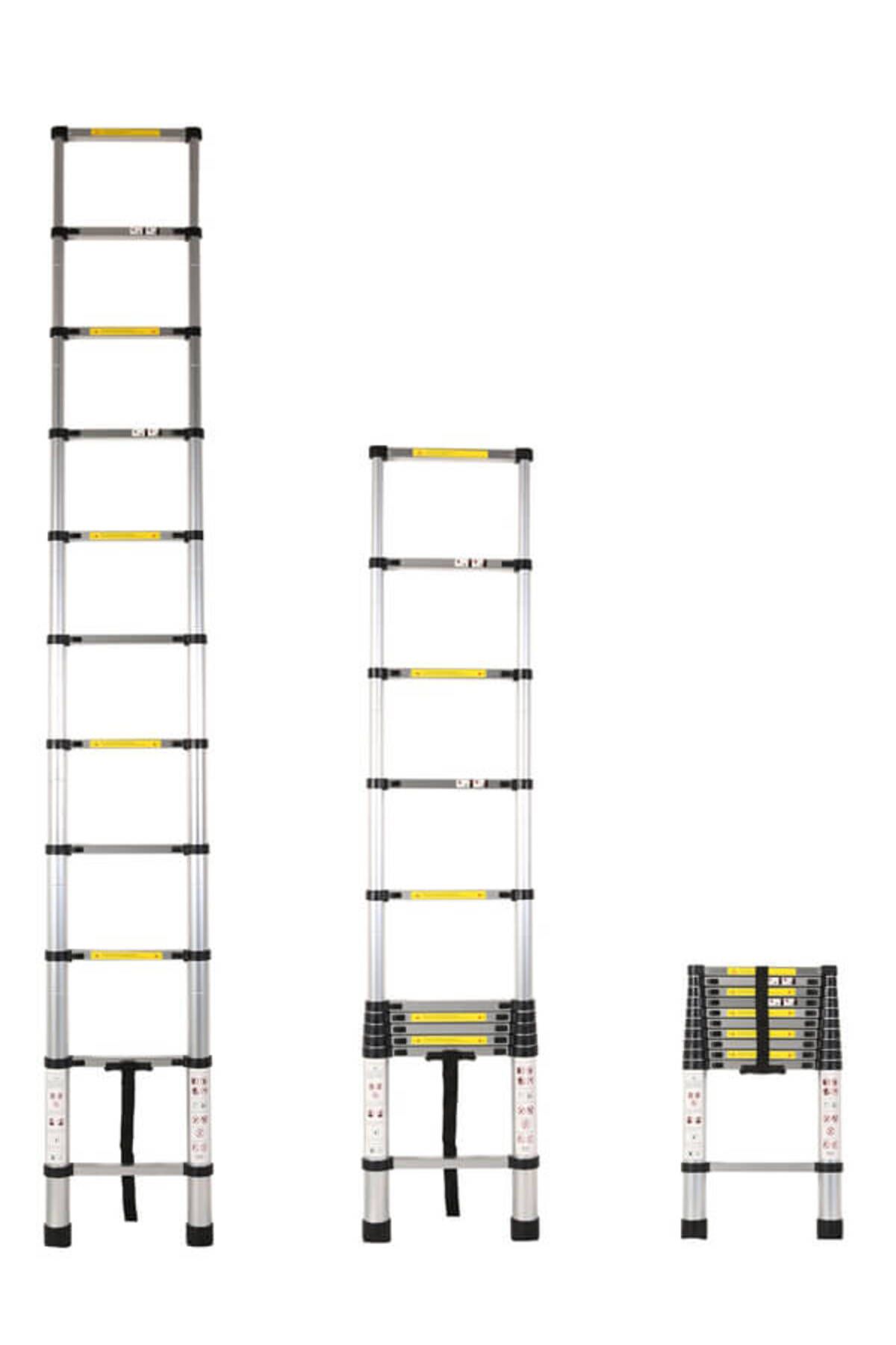 Saraylı Saraylı Teleskopik Katlanabilen Aluminyum Merdiven 9 Basamaklı 260 Cm Yüksek Kalite NMS HIRDAVAT