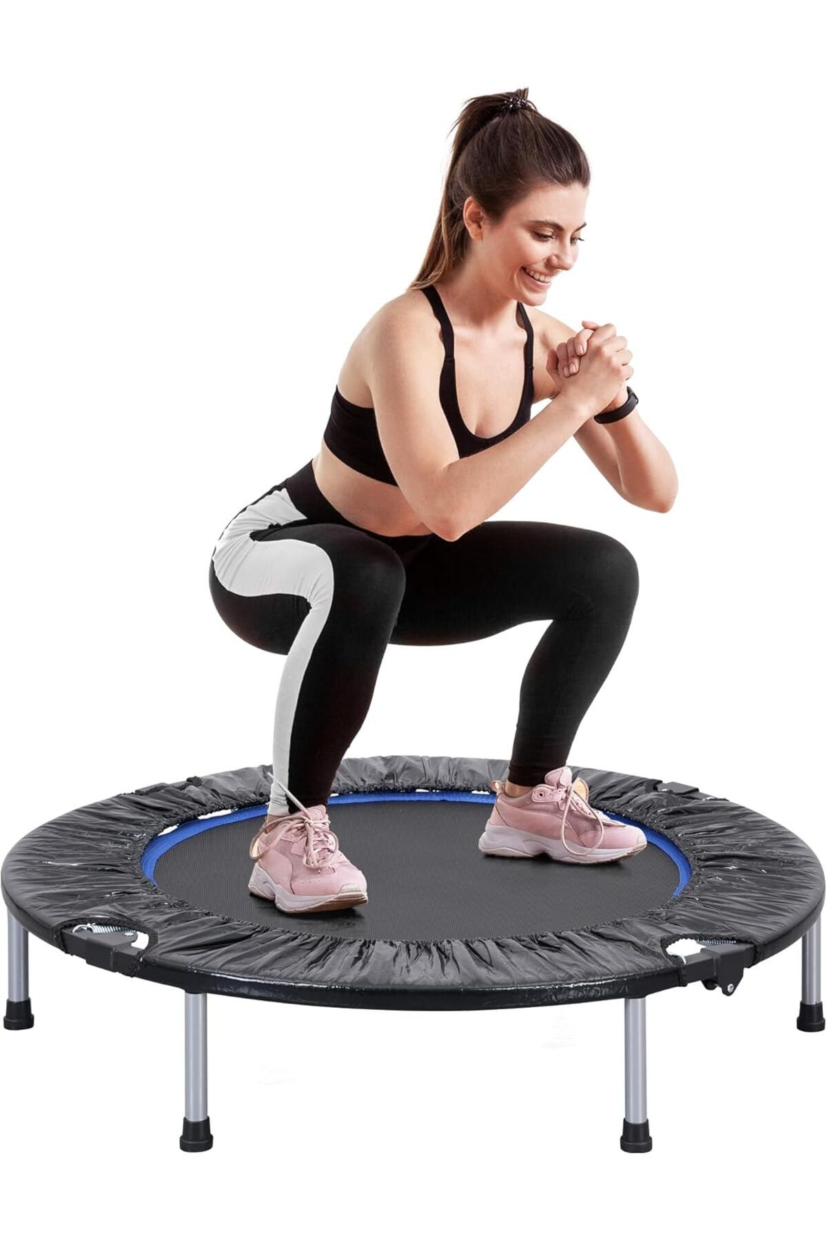 faial Profesyonel 102 Cm Delux Trambolin Çocuk/Yetişkine Uygun Taşınıp Katlanabilir Trampolin