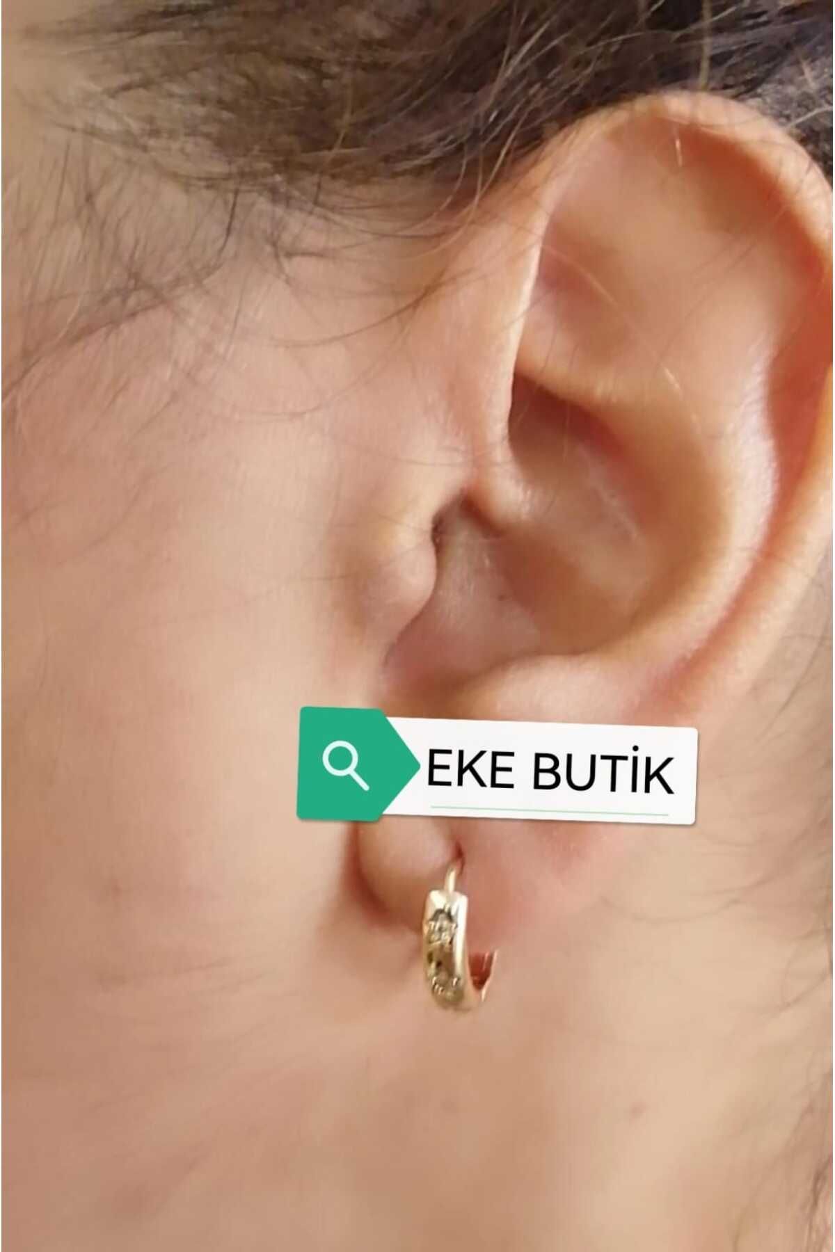 EKE BUTİK-Xuping Children's Rose Gold Starry Stone Hoop Earrings 2