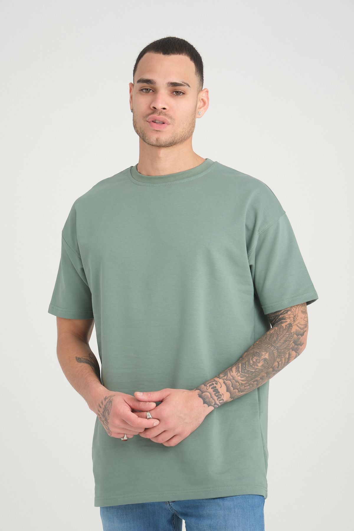 GRODYT-GRODY.T basic unisex relaxed oversize tshirt Mildew 8