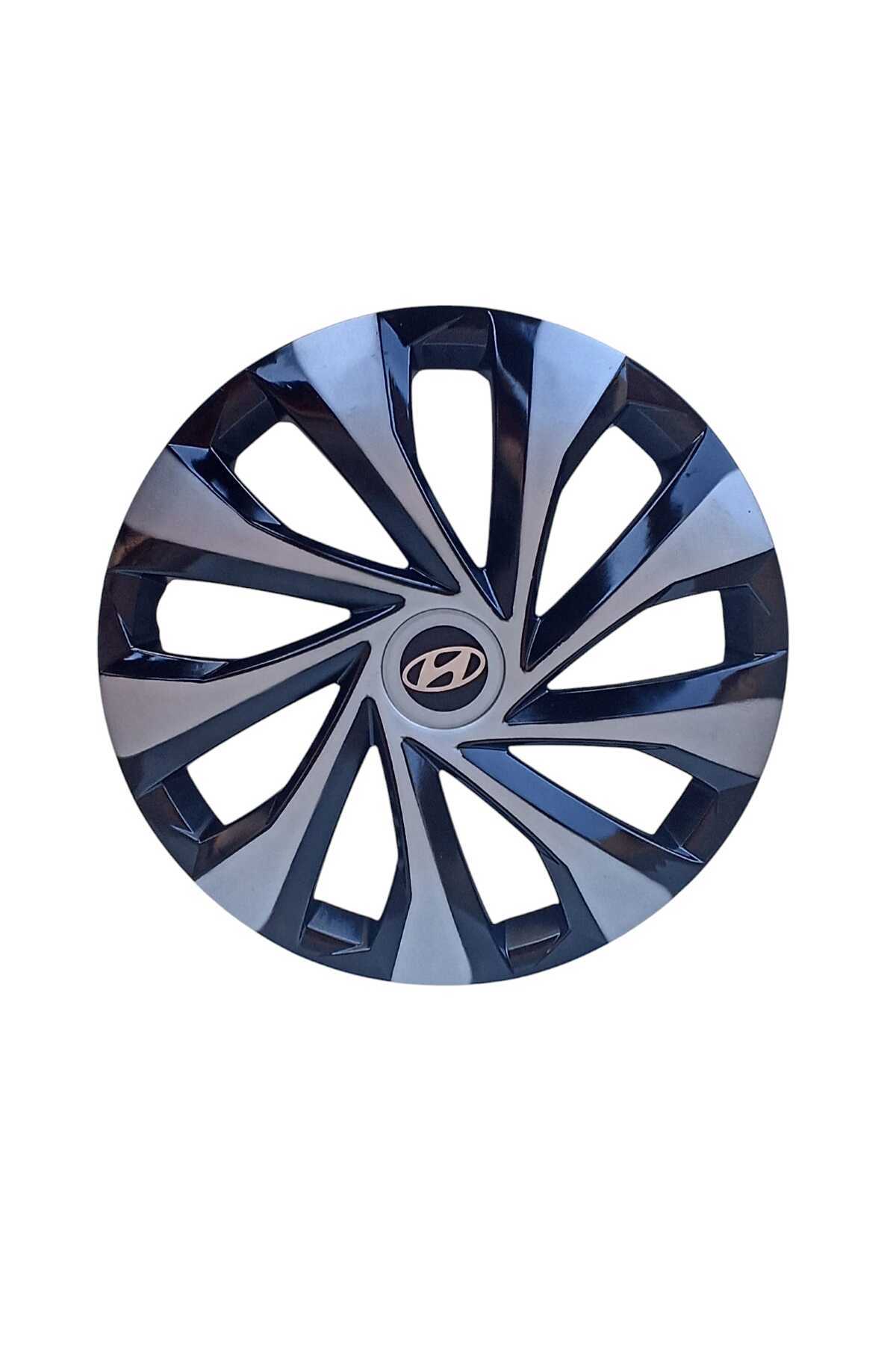 Gülcan Auto Hyundai Accent/İ20/Getz15 inç JANT KAPAĞI SETİ-YıldızGri&Siyah