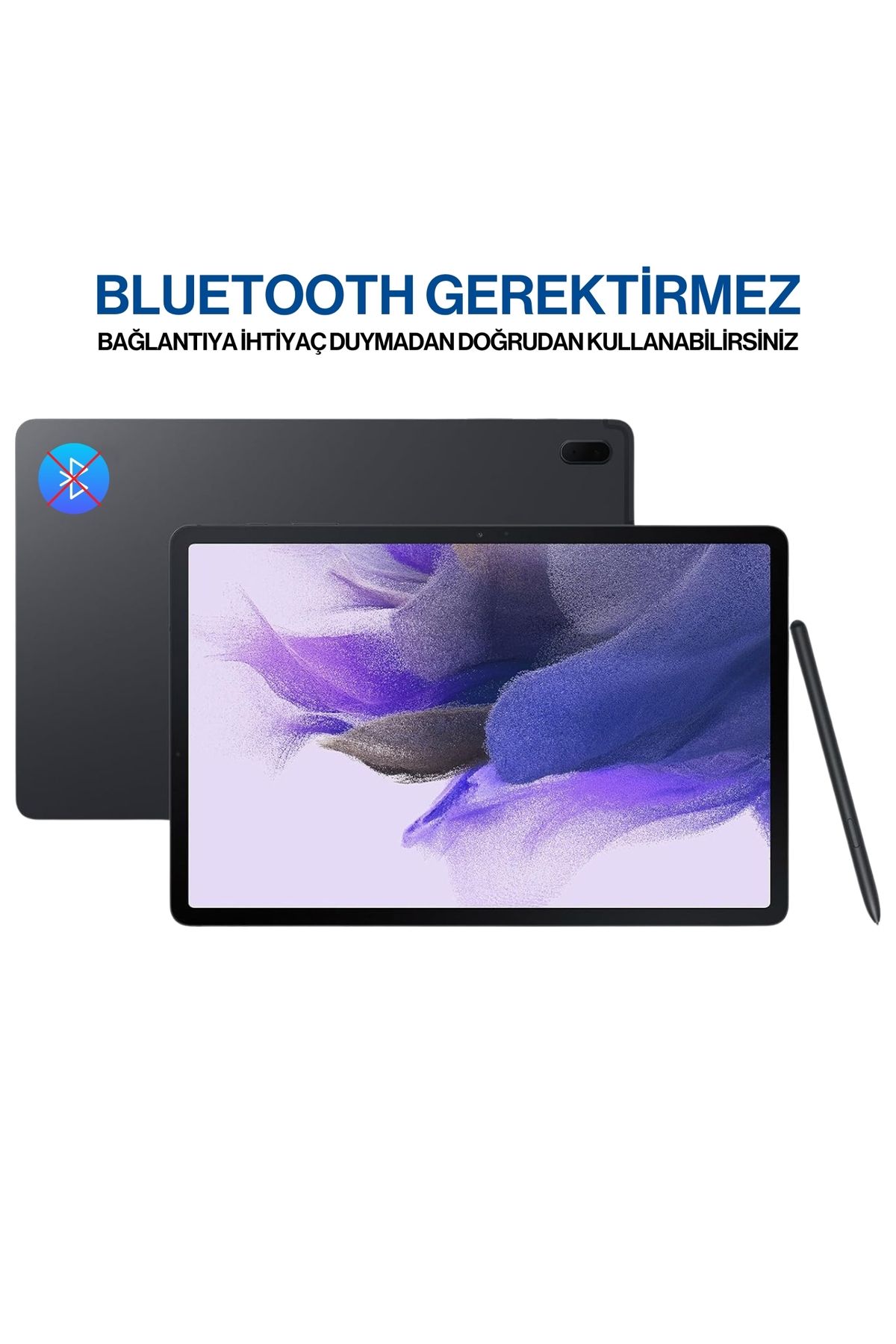 Techmaster-Samsung Galaxy Tab S7 Fe - Sm-T730, Sm-T733, Sm-T736B Model Compatible S Pen Touch Stylus Pen and Replacement Nib 3