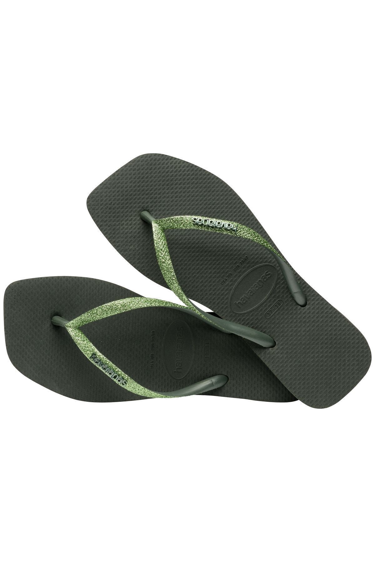 Havaianas-Square Glitter Olive Gree Women's Slippers 4896 1