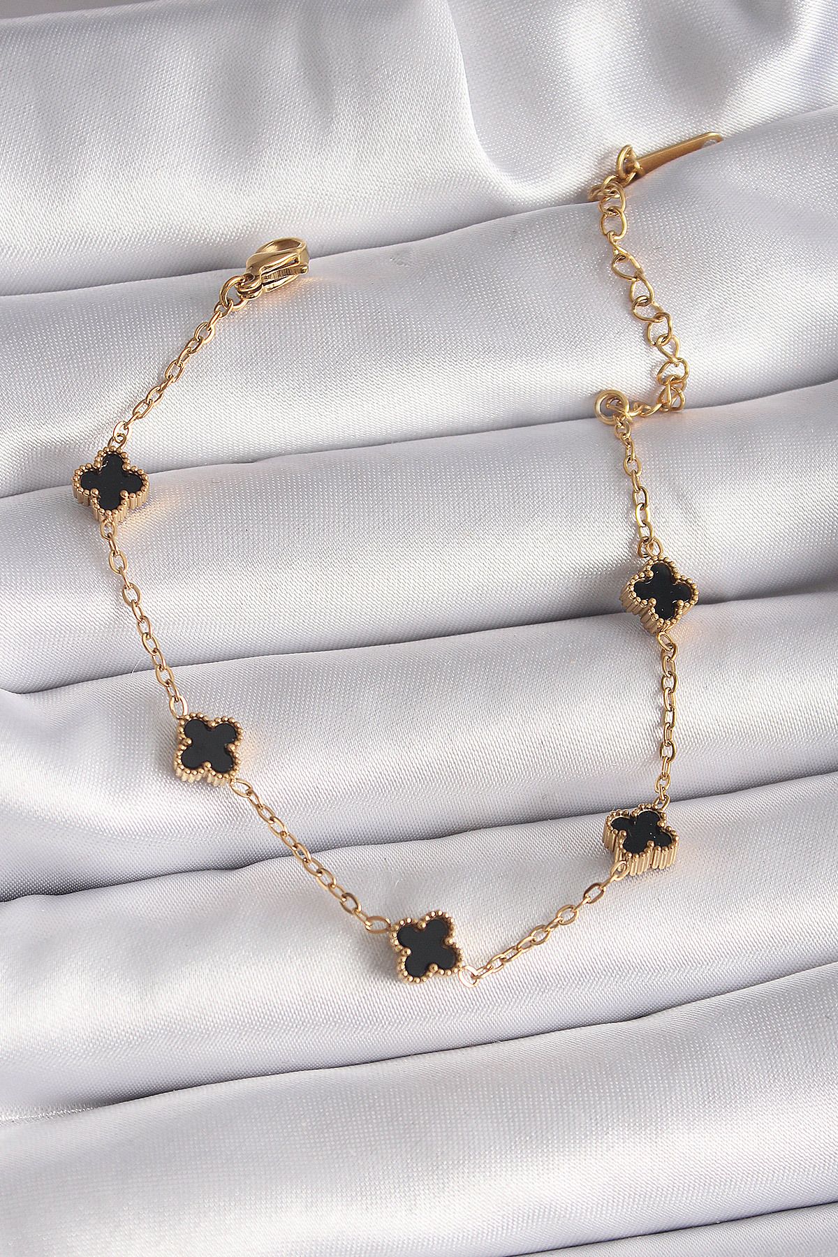 lumossia 316L Çelik Gold Renk Baby Boy Yonca Model Kadın Bileklik