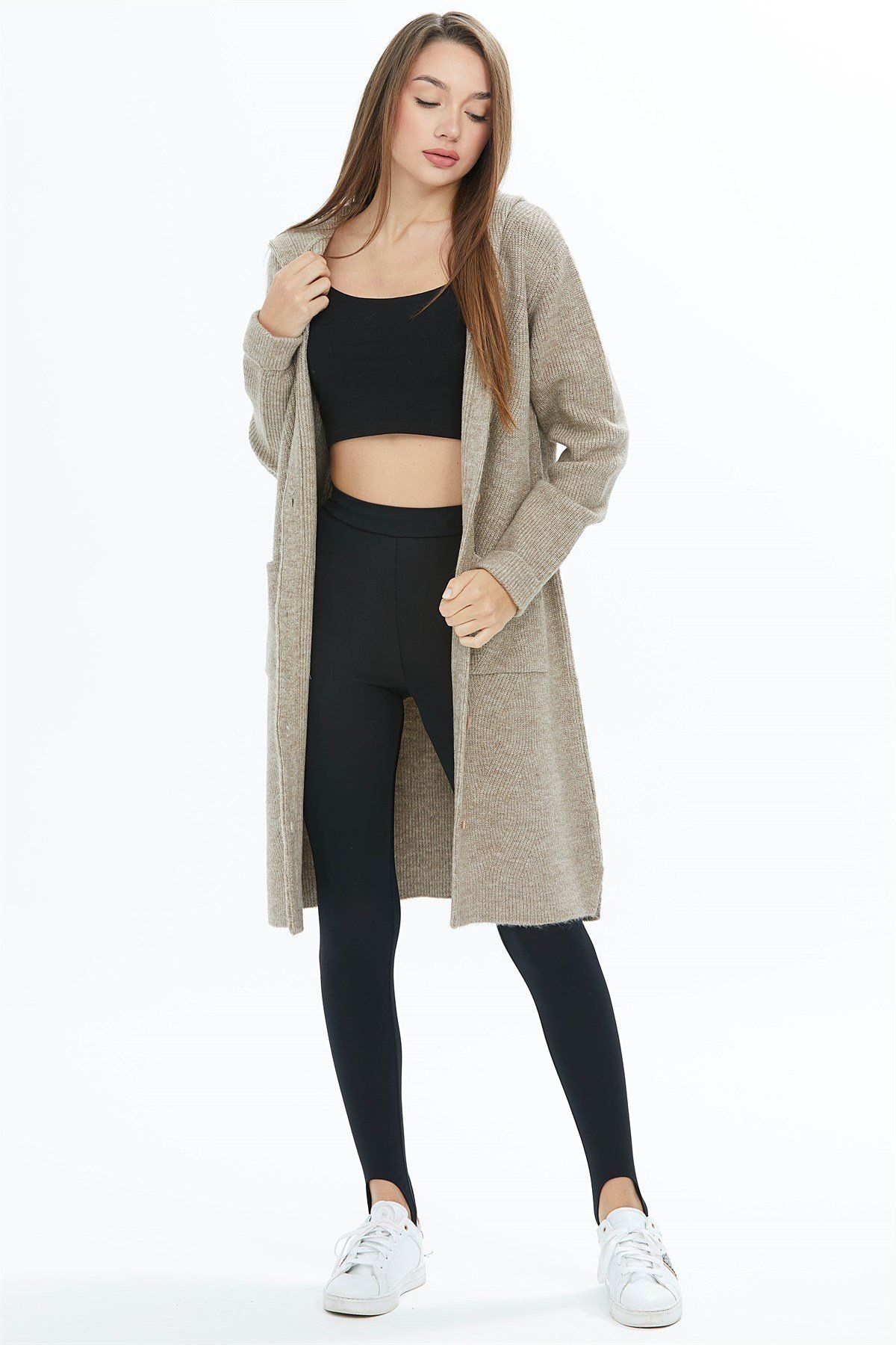 Two Mail-Long Mink Jacket - Hooded 1