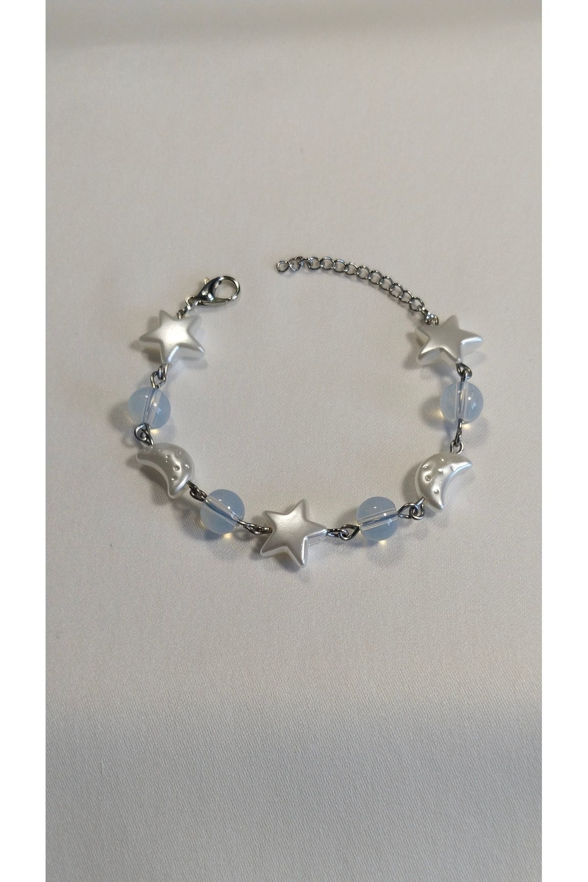 BLİNG CHARMS-Moon&Star Themed Handmade Steel Bracelet 1