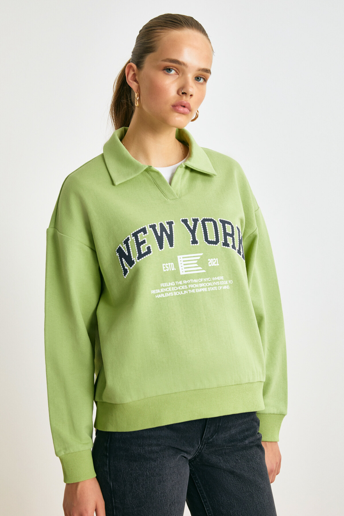 GRIMELANGE  NIKITA Kadın Yeşil Sweatshirt - Görsel 2