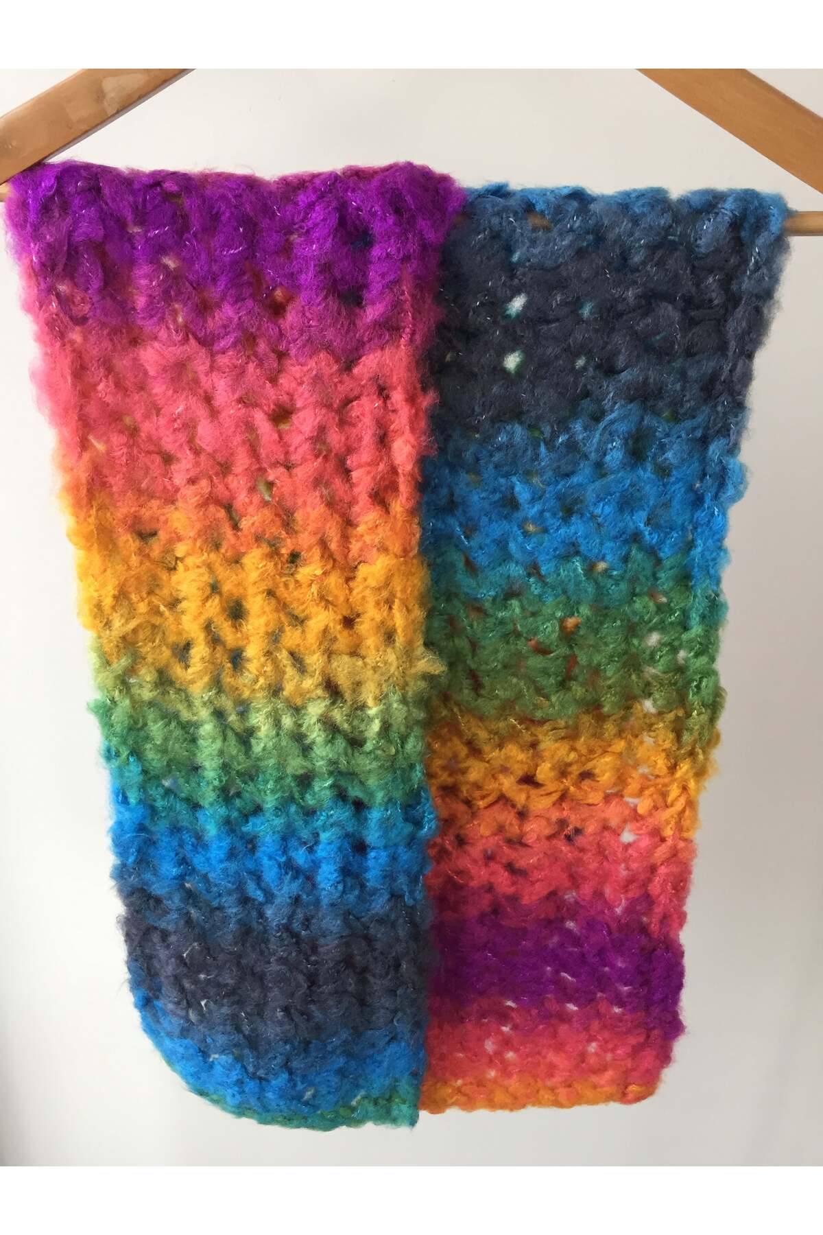 Mora Örgü  Mora Knit Atkı El Örgüsü Hafif Yumuşak (18x220cm 165g) Özel Örgü Atkı (MK 1) - Görsel 7