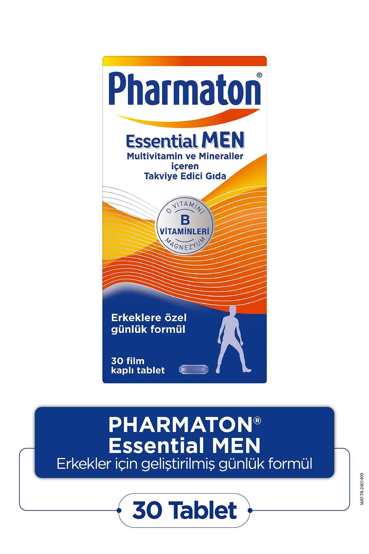 Pharmaton Essential Men Multivitamin Ve Mineraller Içeren Takviye Edici Gıda 30 Tablet