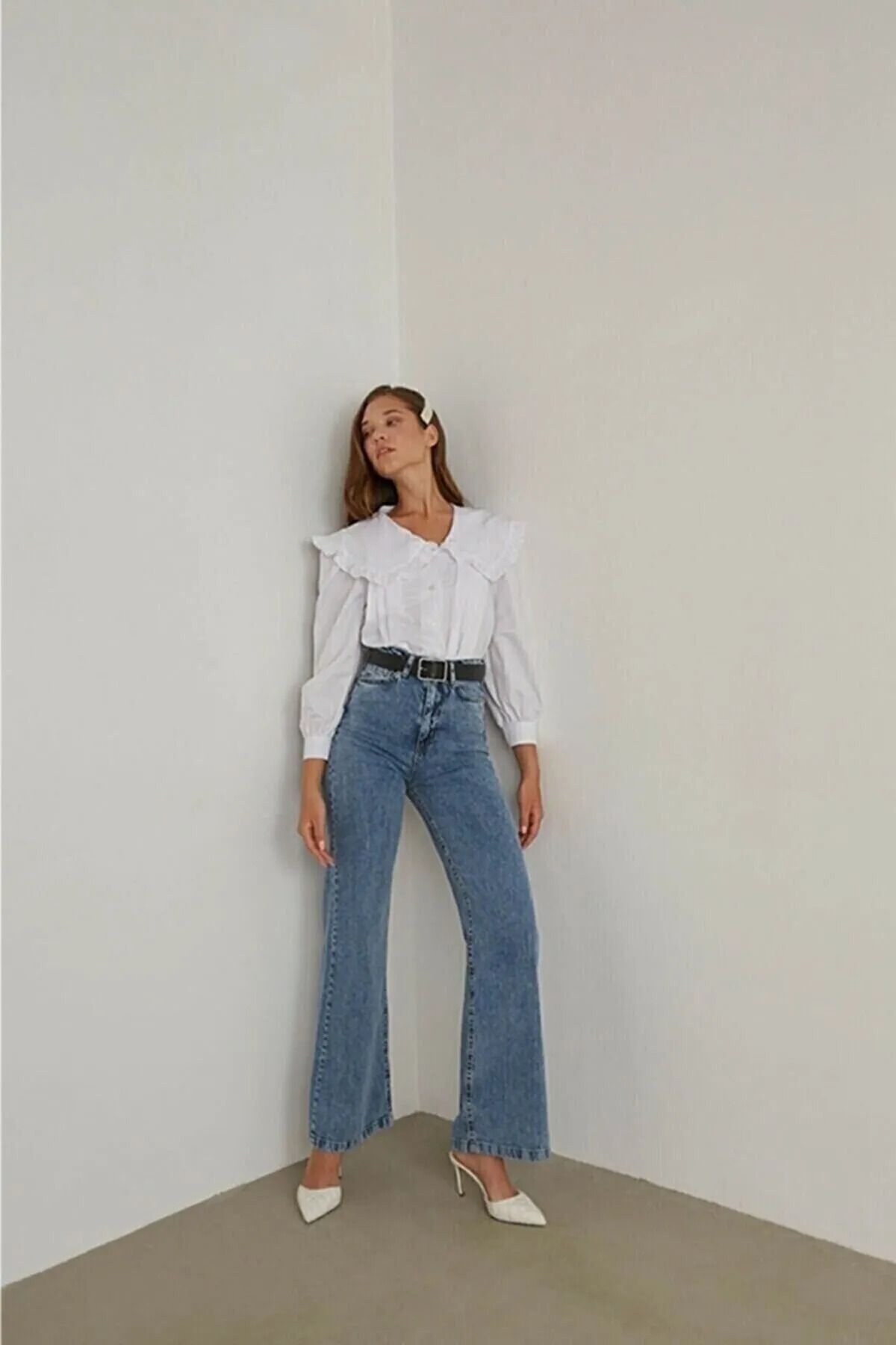 WODDİ Duryn Salaş Mavi Jeans kot Pantolon