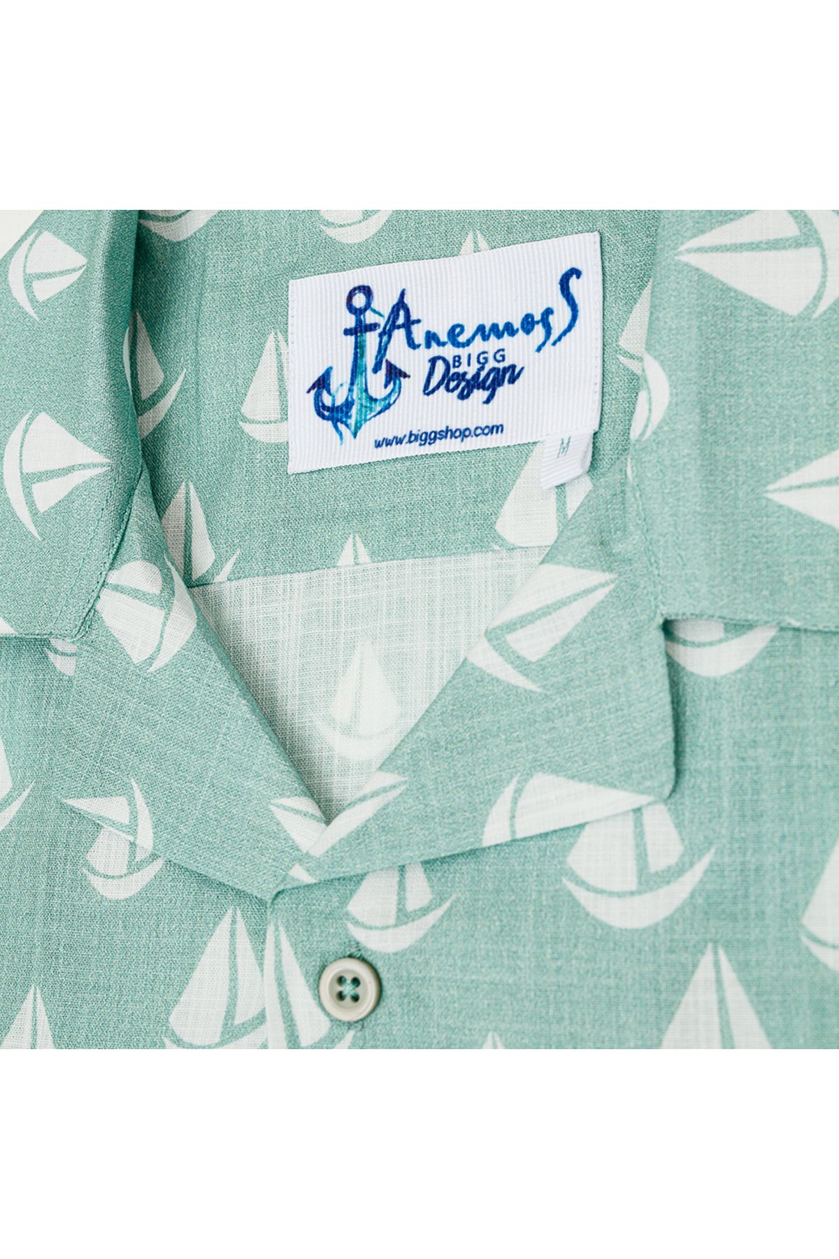 ANEMOSS-Sailboat Patterned Man Shirt - M 2