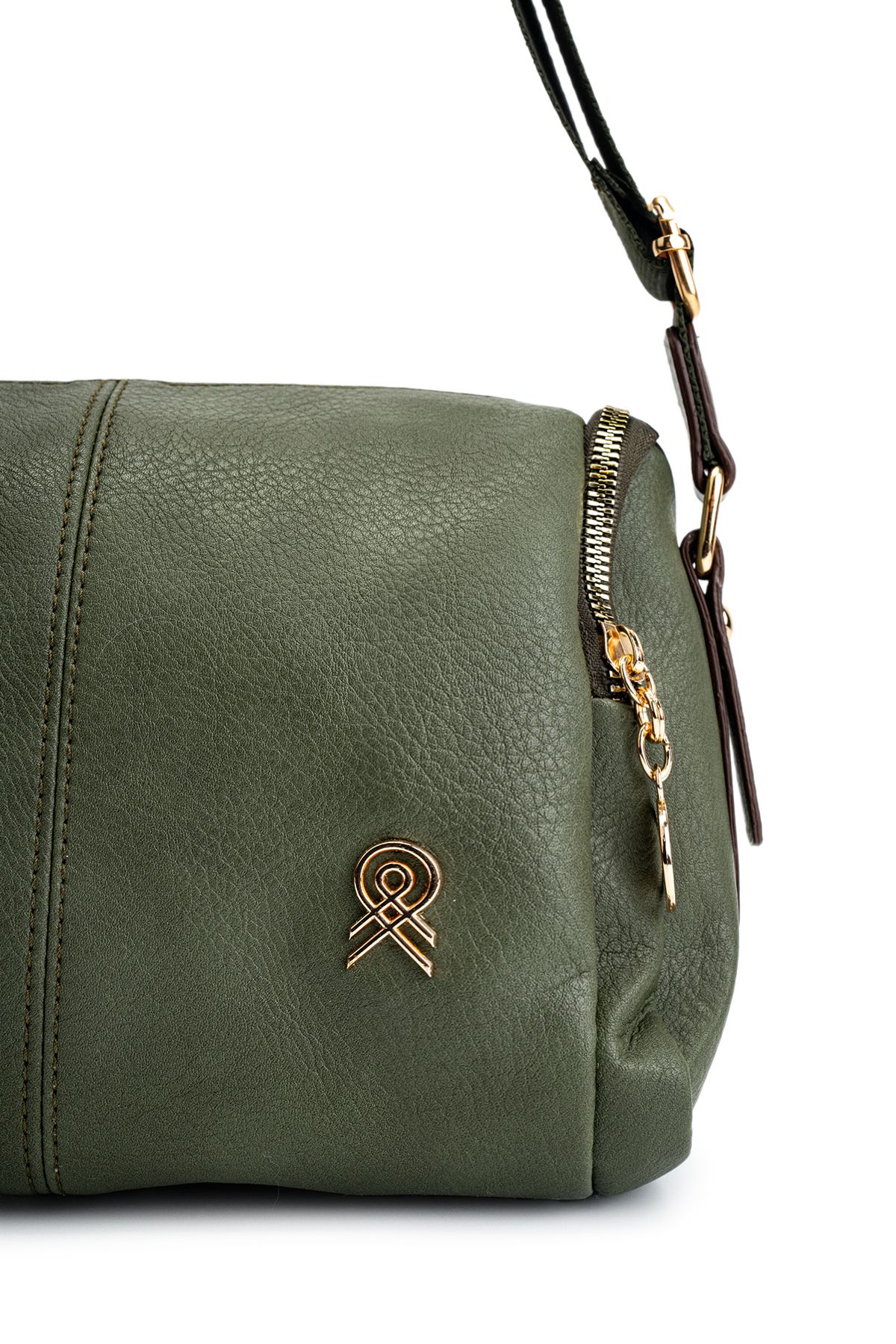 minebag-Geantă crossbody din piele artificială kaki pentru femei - Polya 2