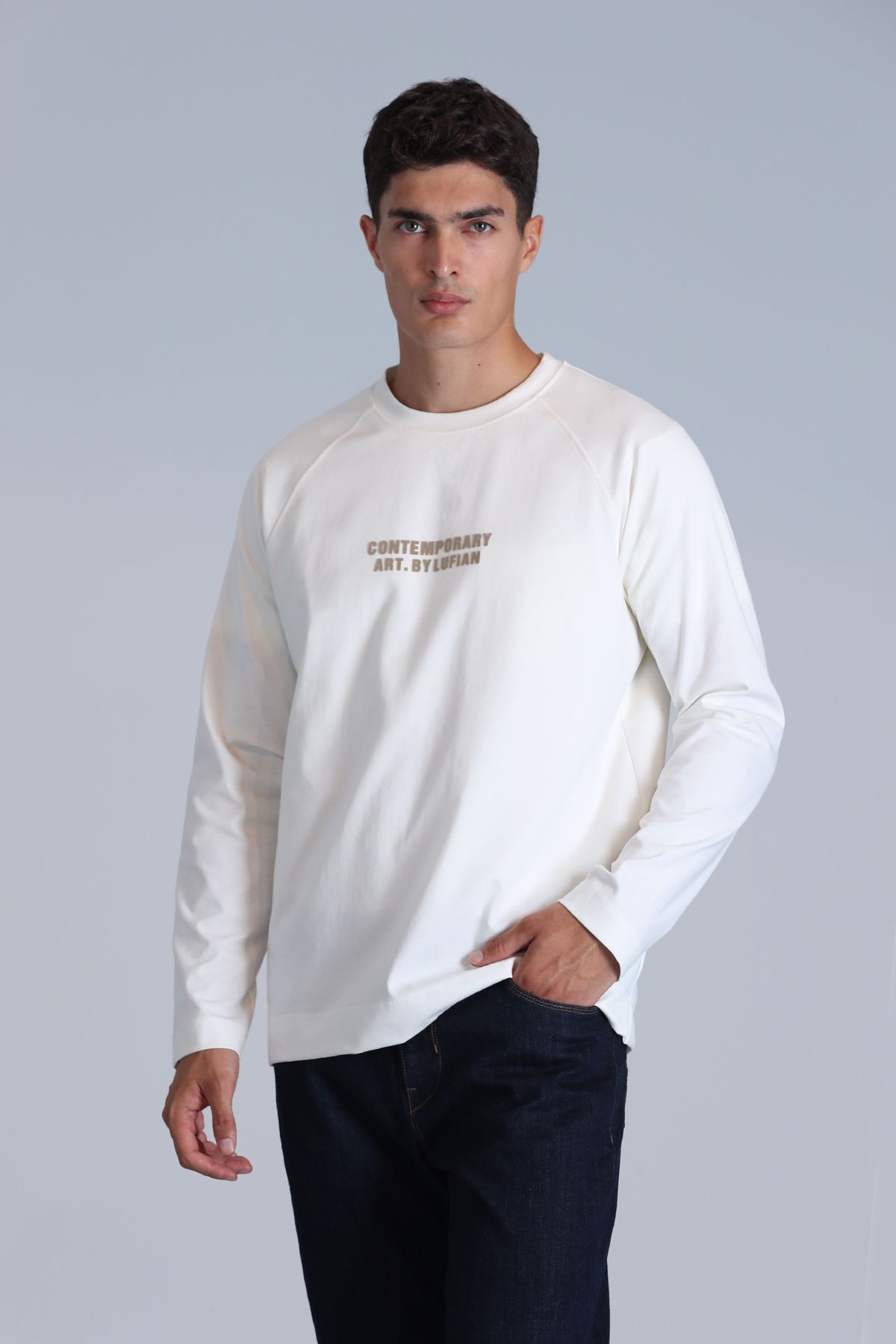 Lufian-Holly Men's Long Sleeve T-Shirt Off White 3