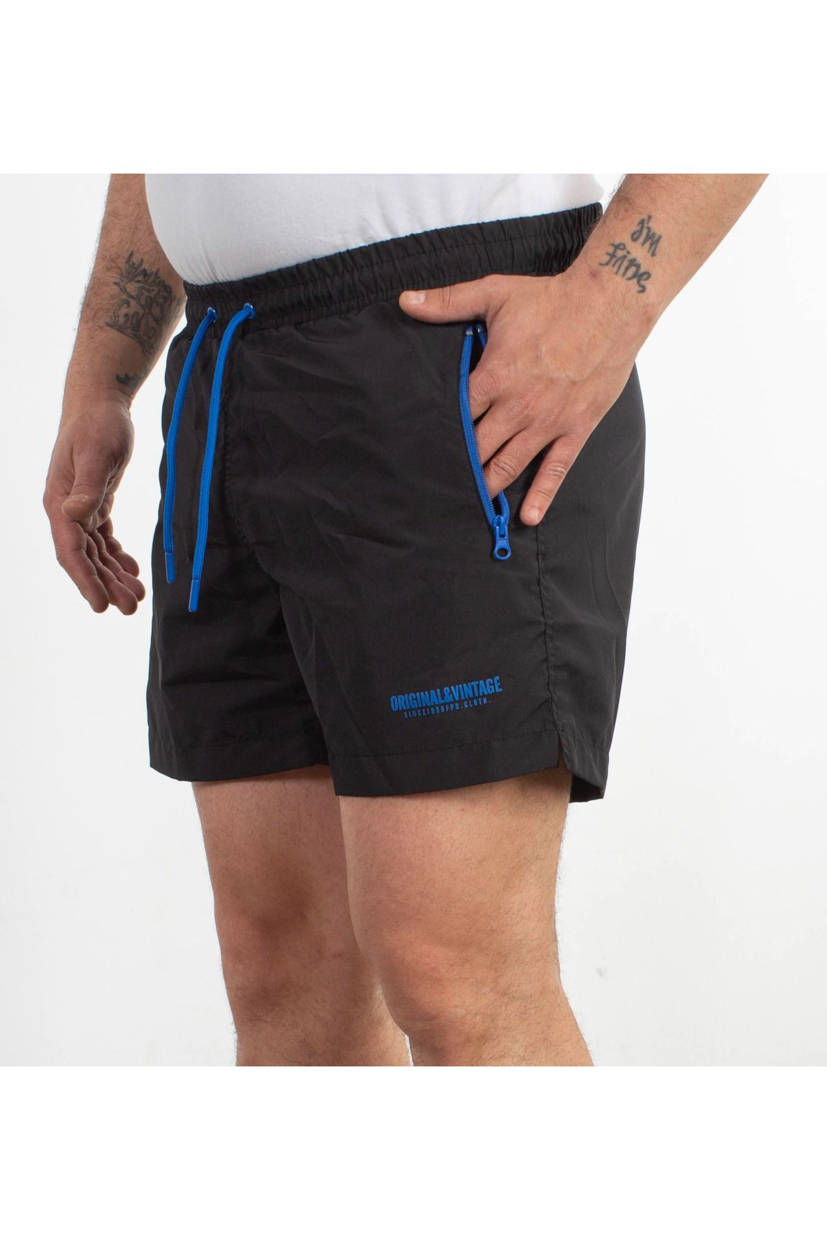 Five Pocket-Black Swim Shorts 1