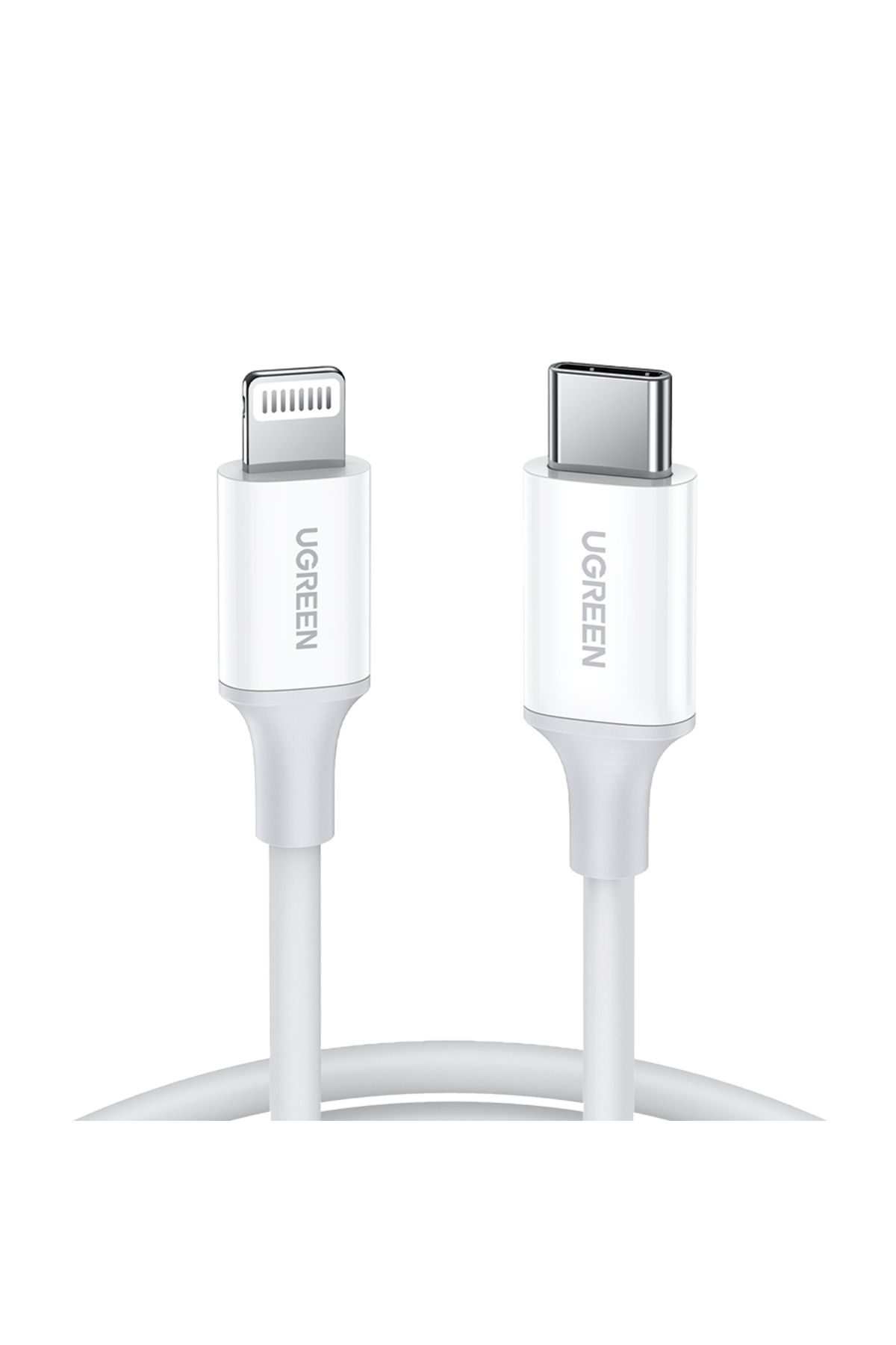 Ugreen-كابل شحن ومزامنة بيانات USB-C إلى Lightning بطول 1 متر - أبيض 1