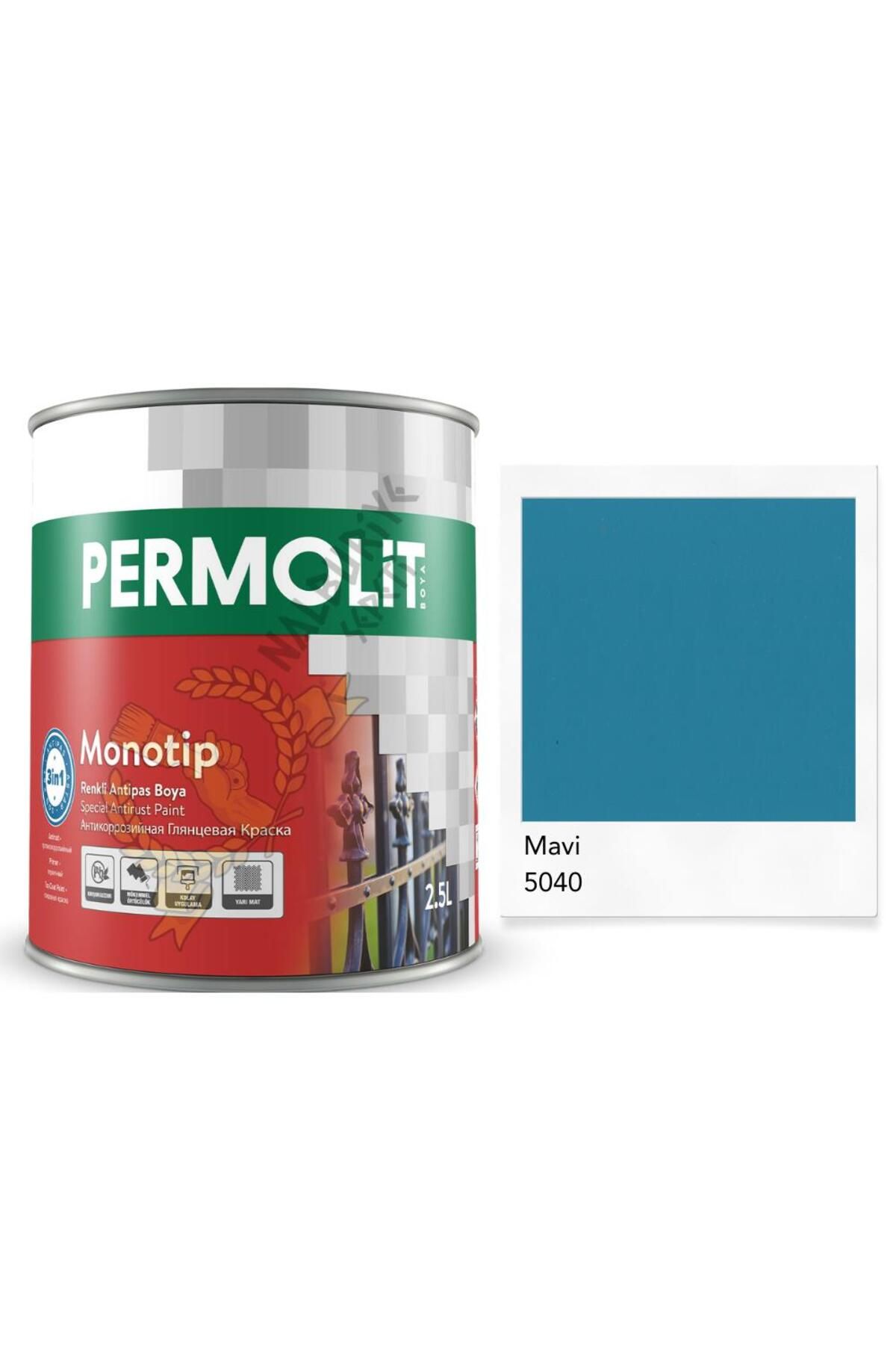 Permolit Monotip Astarlı Antipas Boya MAVİ 2.5 Lt.