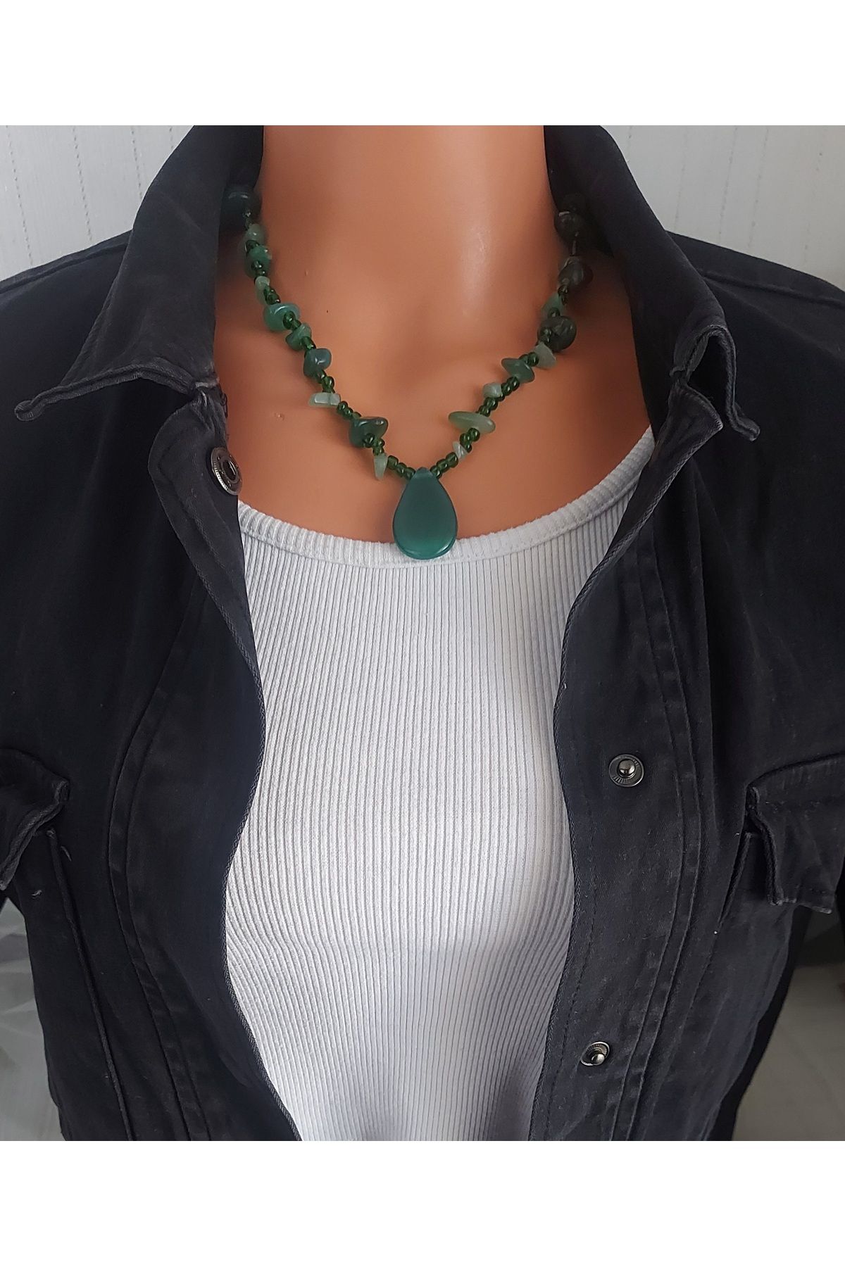 Nej-Agate Stone Necklace 3