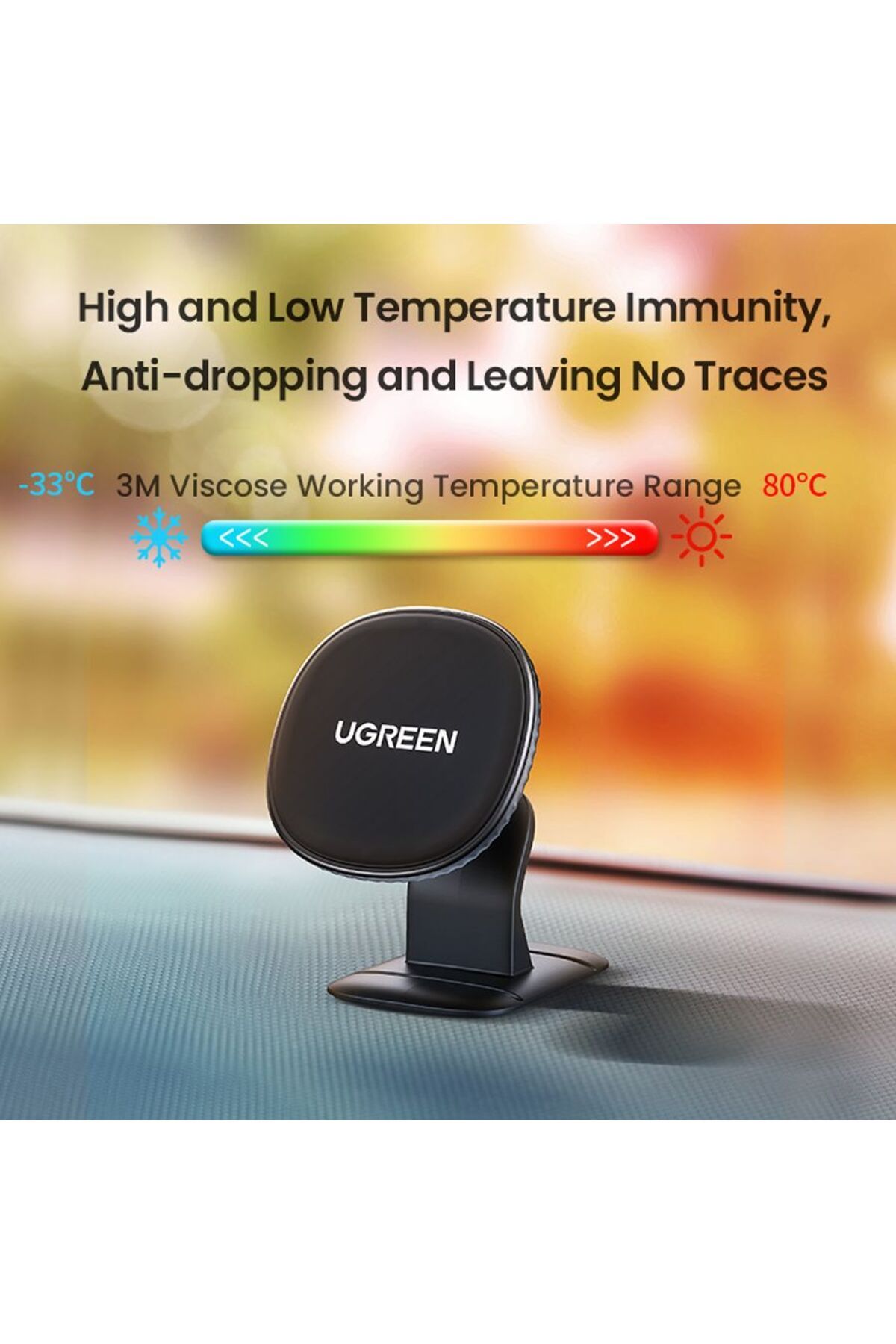 Ugreen-UGRREN Magnetic Phone Holder for Car - Black 7