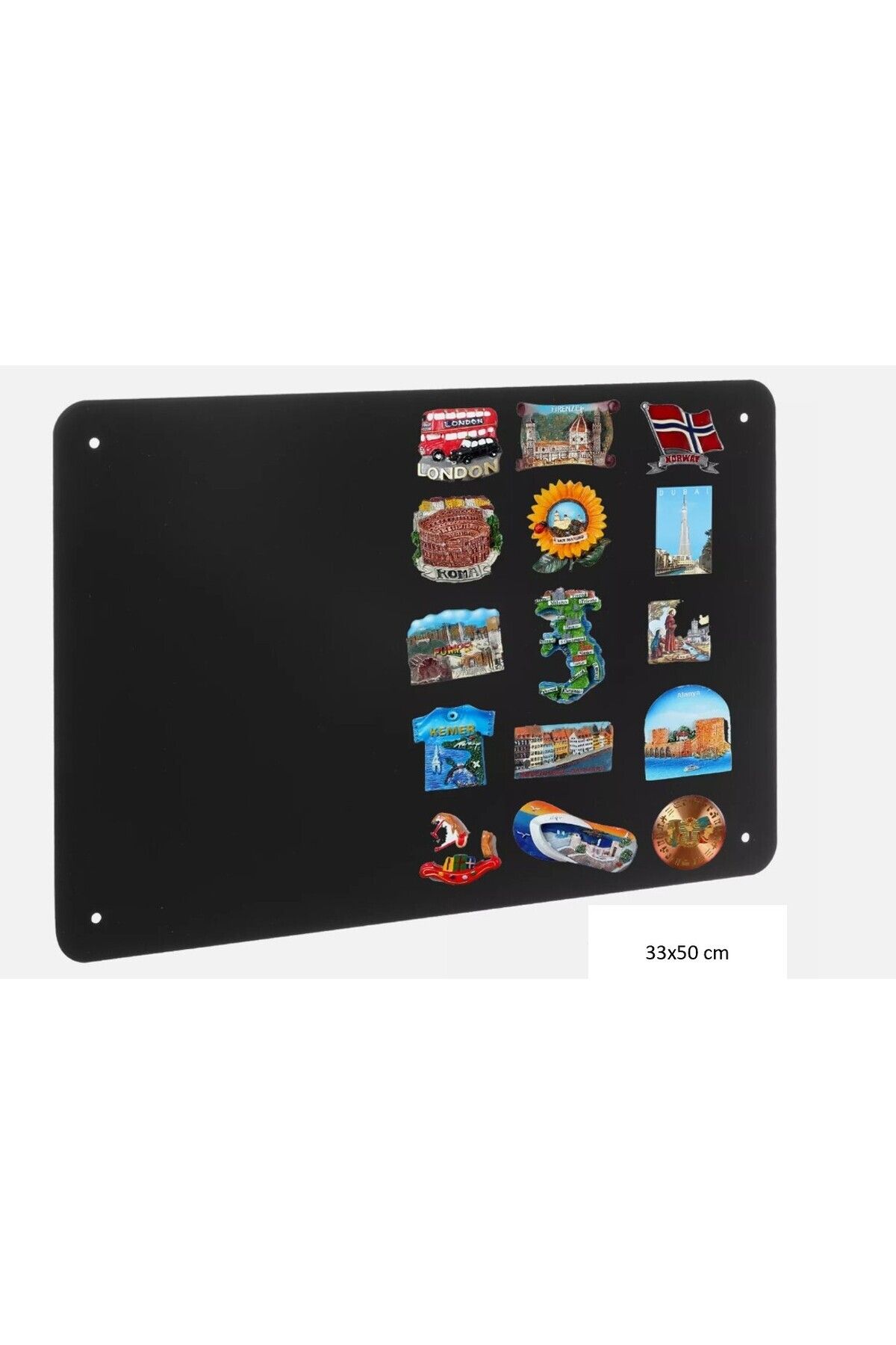 Hdg-2 Pieces Black Magnet Board Metal Magnet Board 33X50 cm 4