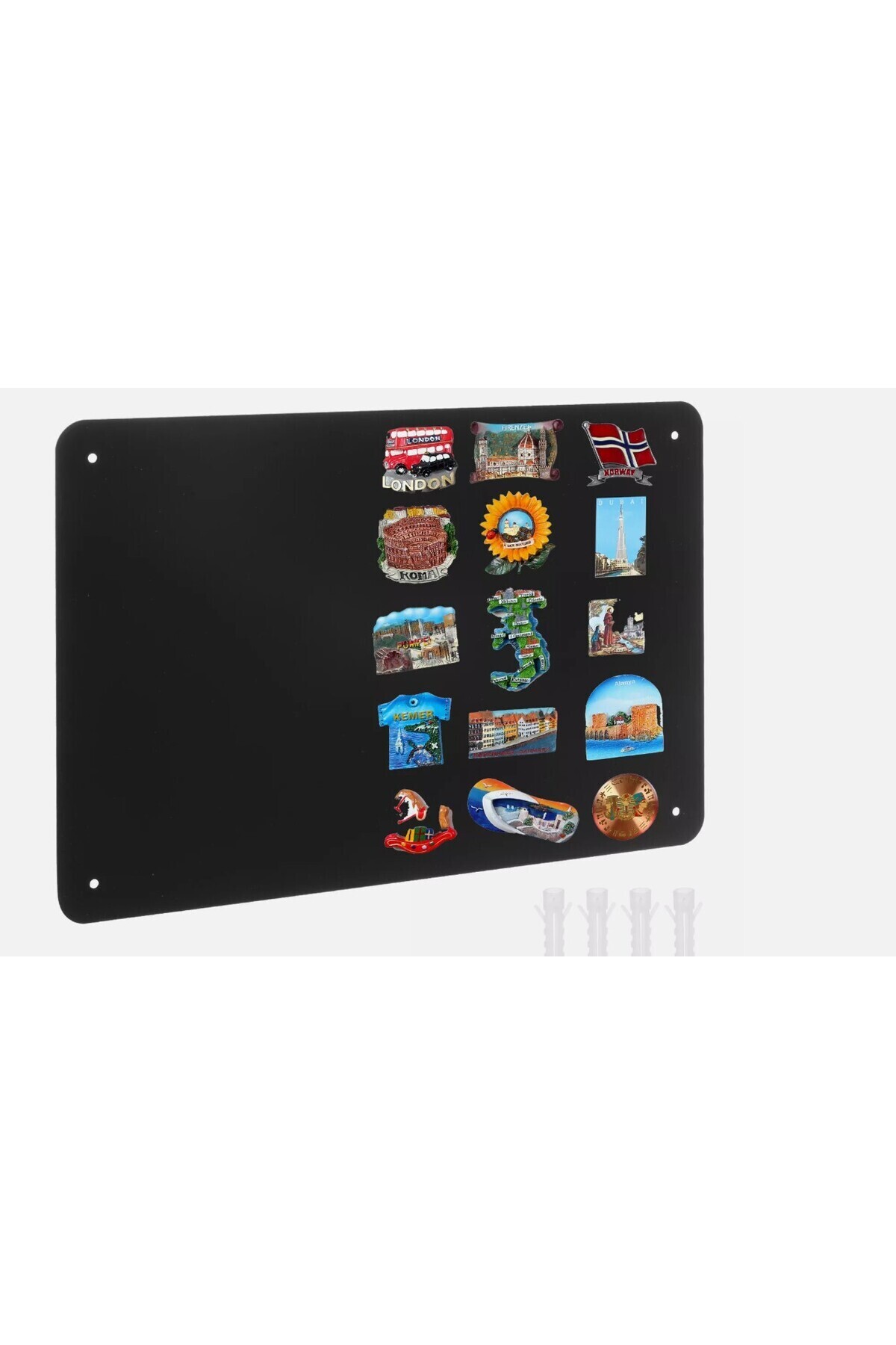 Hdg-2 Pieces Black Magnet Board Metal Magnet Board 33X50 cm 3