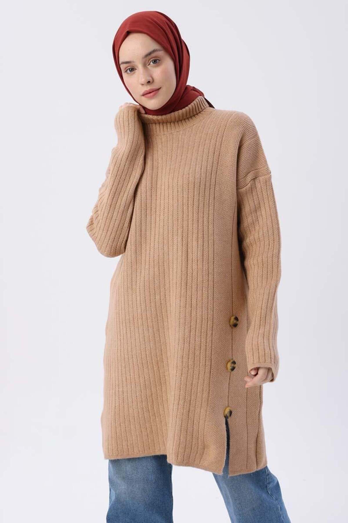 ALLDAY-Biscuit-Half Turtleneck Knitwear Tunic 5