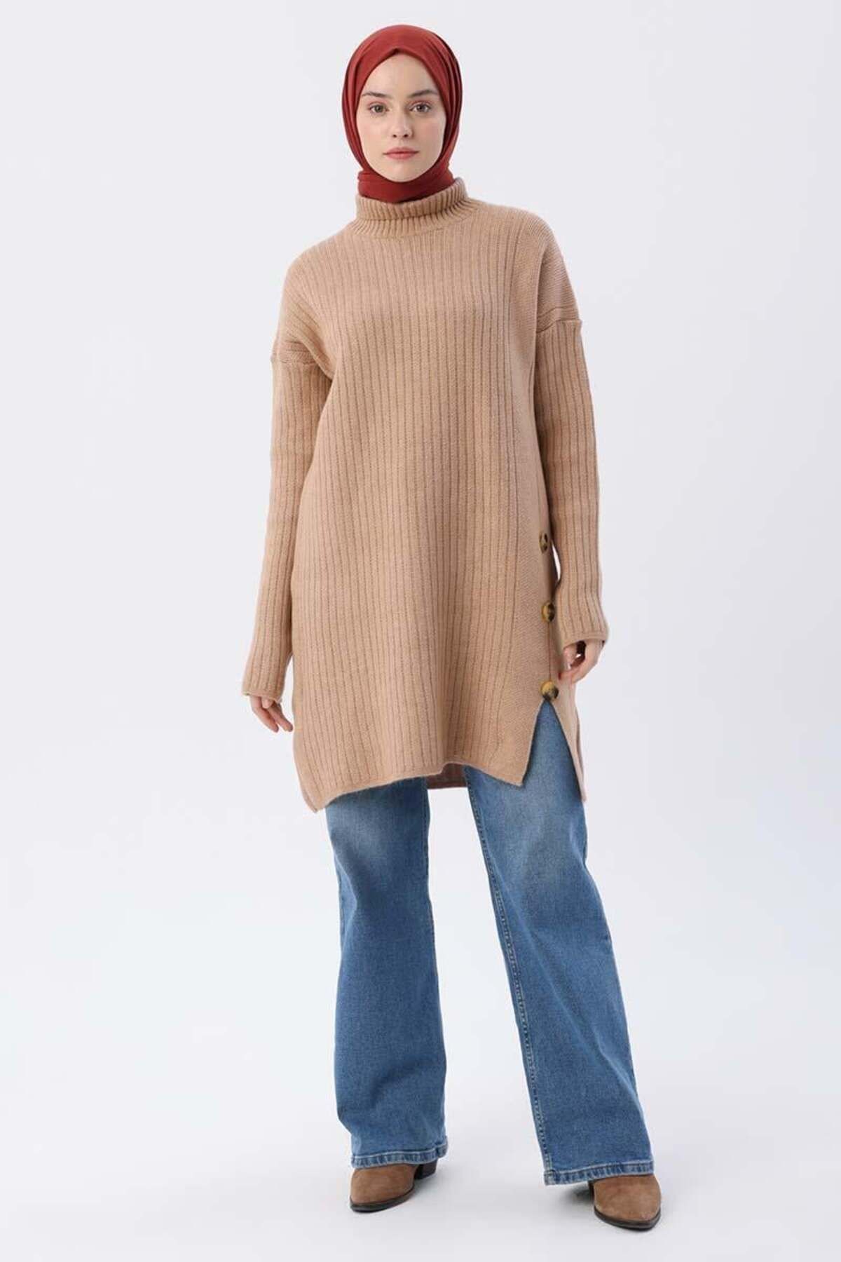 ALLDAY-Biscuit-Half Turtleneck Knitwear Tunic 2