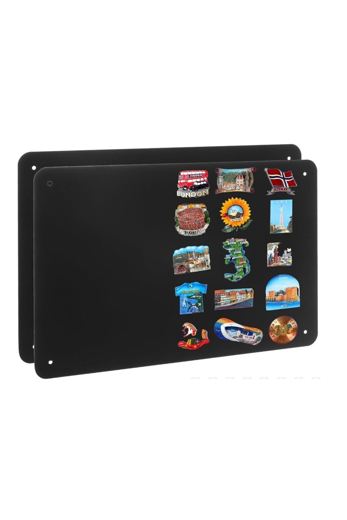 Hdg-2 Pieces Black Magnet Board Metal Magnet Board 33X50 cm 5