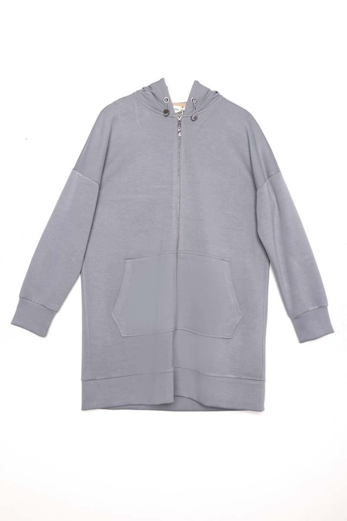 ALLDAY-Grey-Canguru Pocket Tracksuit Set 6