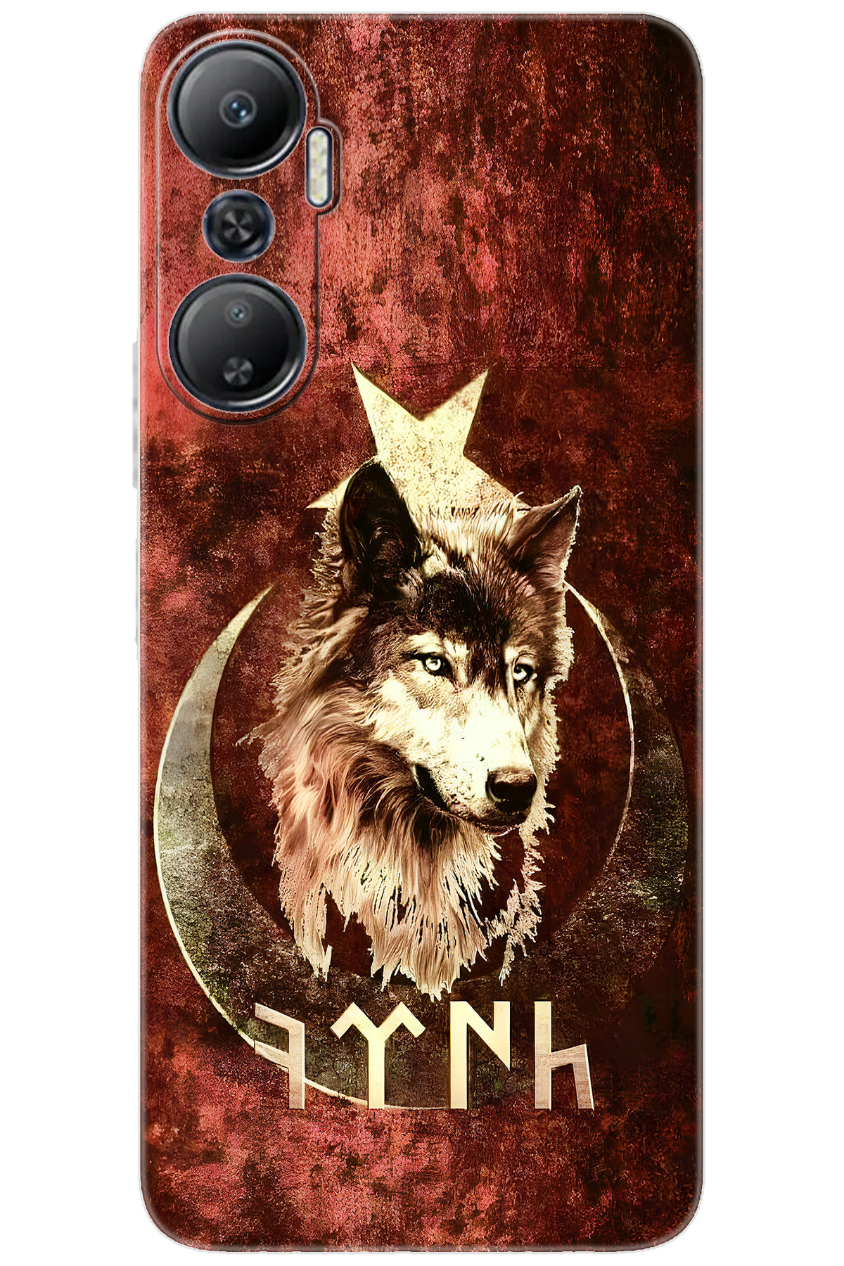 iNfinix Hot 20 (X6826) Compatible Sheath Pattern Printed Silicone Wolf and Göktürk NGO:385 CP-jw3Gdeo