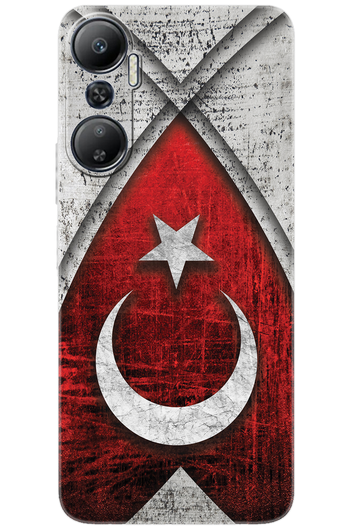 iNfinix Hot 20 (X6826) Compatible Case Pattern Printing Silicone Turkish Flag Design NGO:380 CP-Ih2pbC9