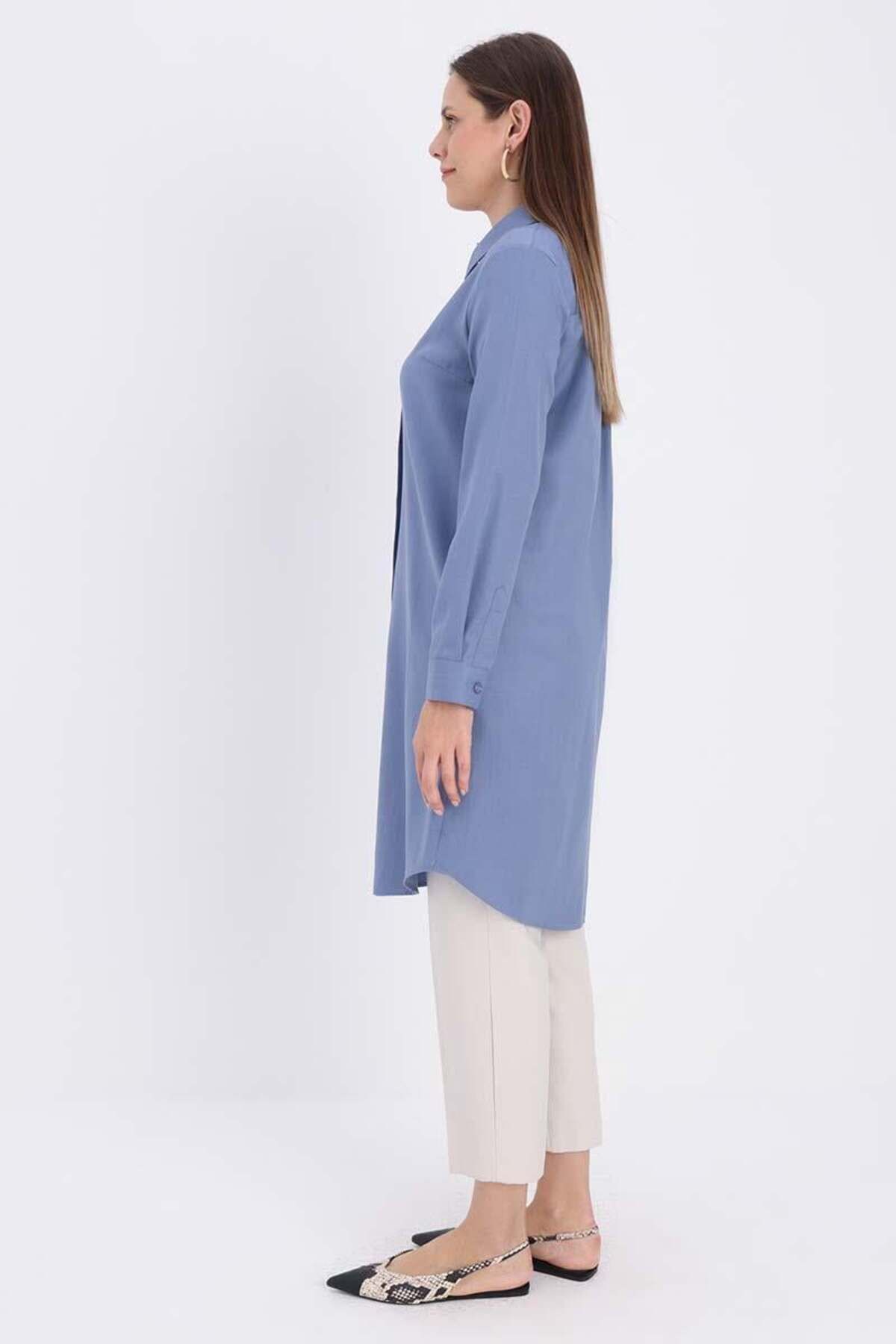 ALLDAY-Tunica de cămașă Soft Blue-Covered Patch 3
