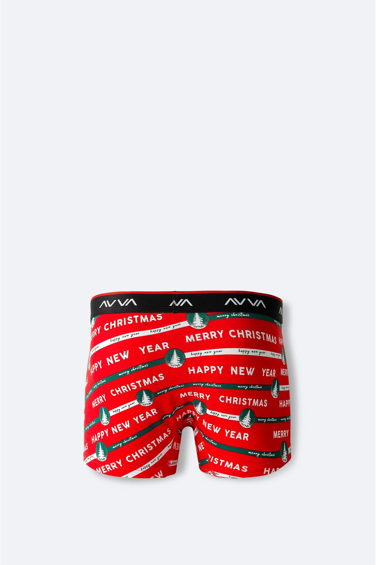 Avva-Men's Red Christmas Pattern Single Special Box Box Boxers A42Y9523 4